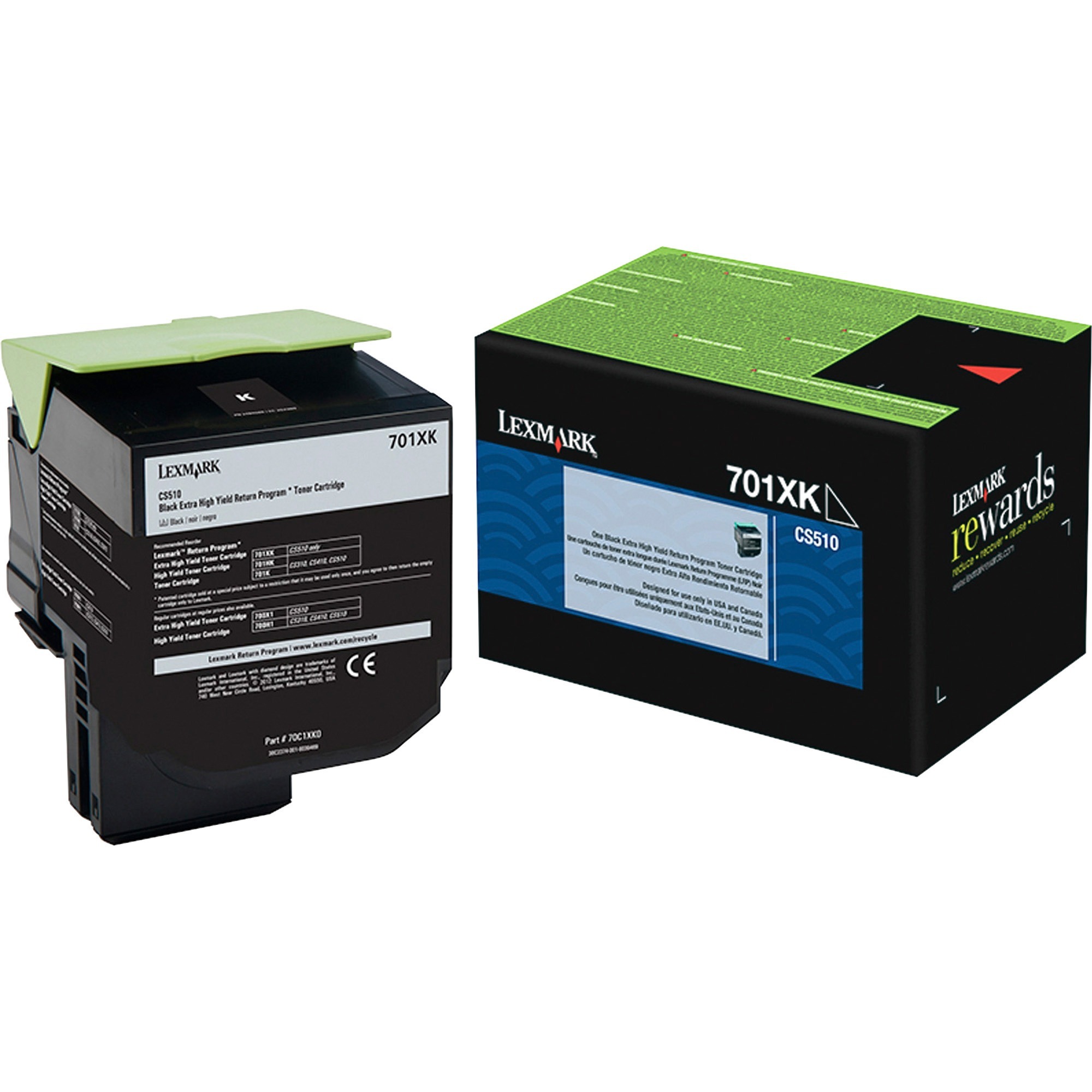 Lexmark Unison 701XK Original Extra High Yield Laser Toner Cartridge - Black - 1 Each