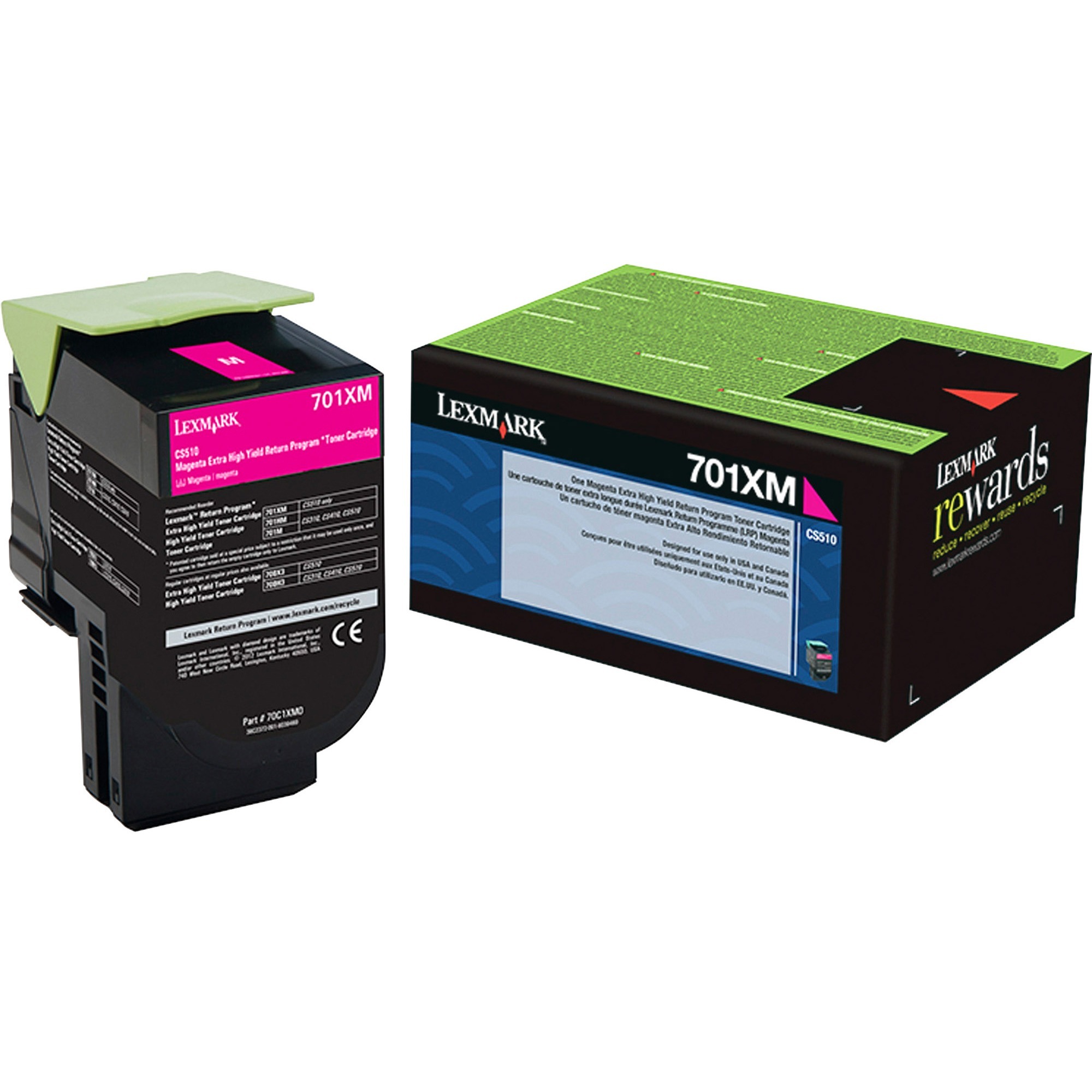Lexmark Unison 701XM Original Extra High Yield Laser Toner Cartridge - Magenta - 1 Each