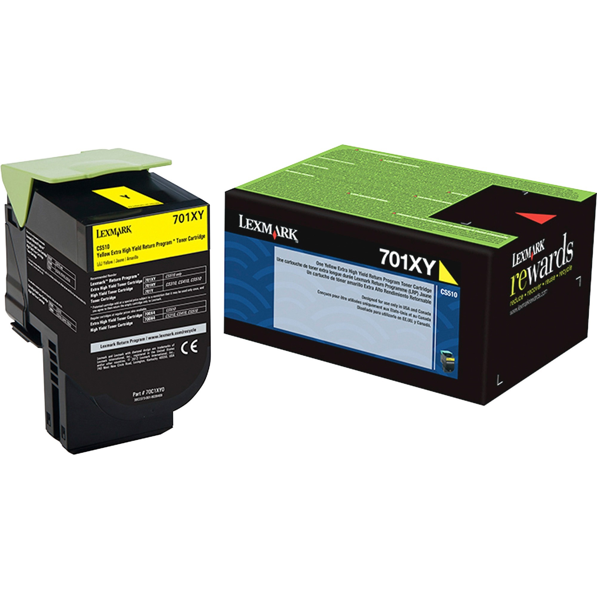 Lexmark Unison 701XY Original Extra High Yield Laser Toner Cartridge - Yellow - 1 Each