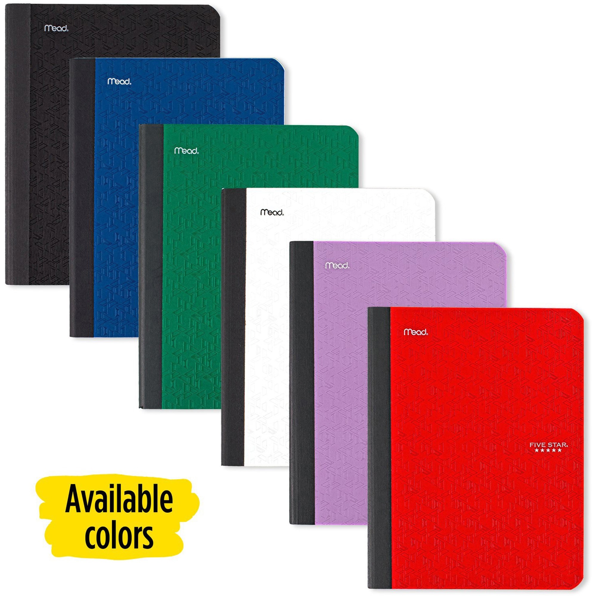 Mead Five Star Composition Book - 100 Sheets - Sewn - Wide Ruled Front Ruling - 9 3/4" x 7 1/2" Sheet Size - Schedule, Double Sided Sheet, Smooth, Durable - 1 Each