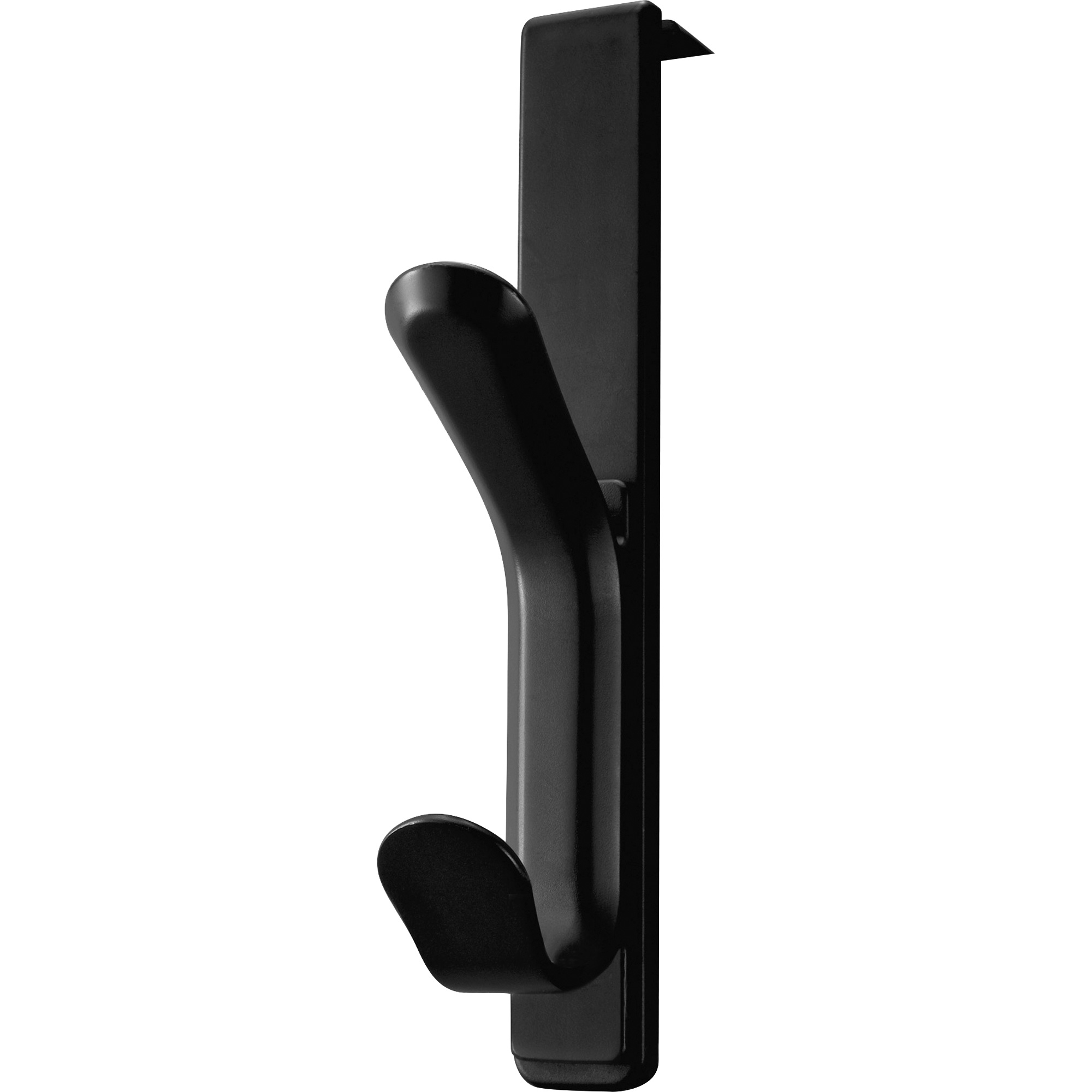 One Source Office Supplies :: Furniture :: Furniture Accessories :: Garment  Care :: Coat/Garment Hooks :: Lorell Over-the-panel Double Coat Hook - for  Coat, Garment - Plastic - Black - 1 Each