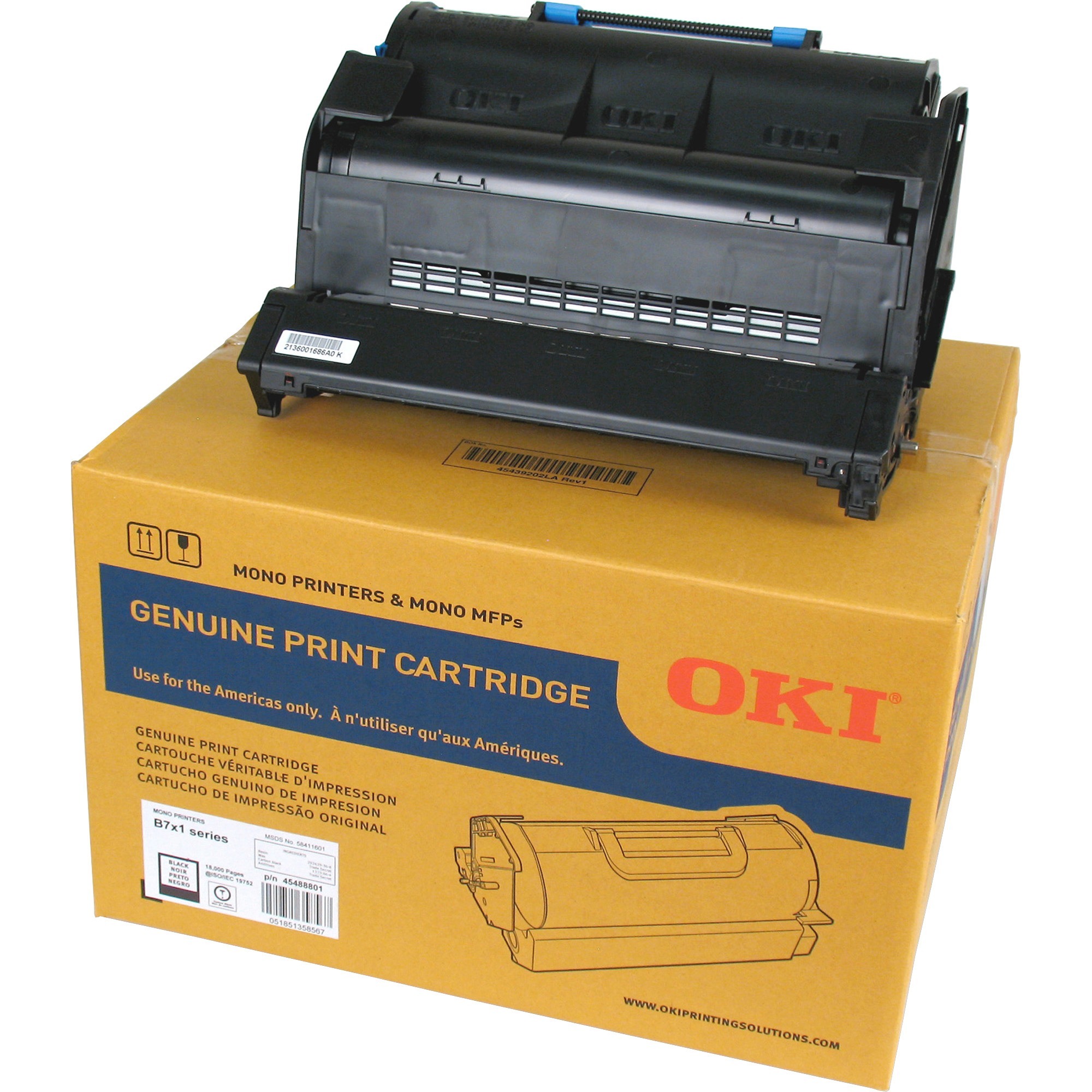 Oki Original Standard Yield LED Toner Cartridge - Black - 1 Each