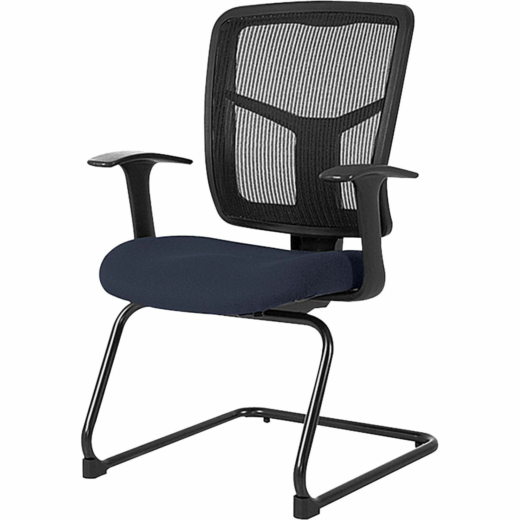 Lorell ErgoMesh Series Mesh Side Arm Guest Chair