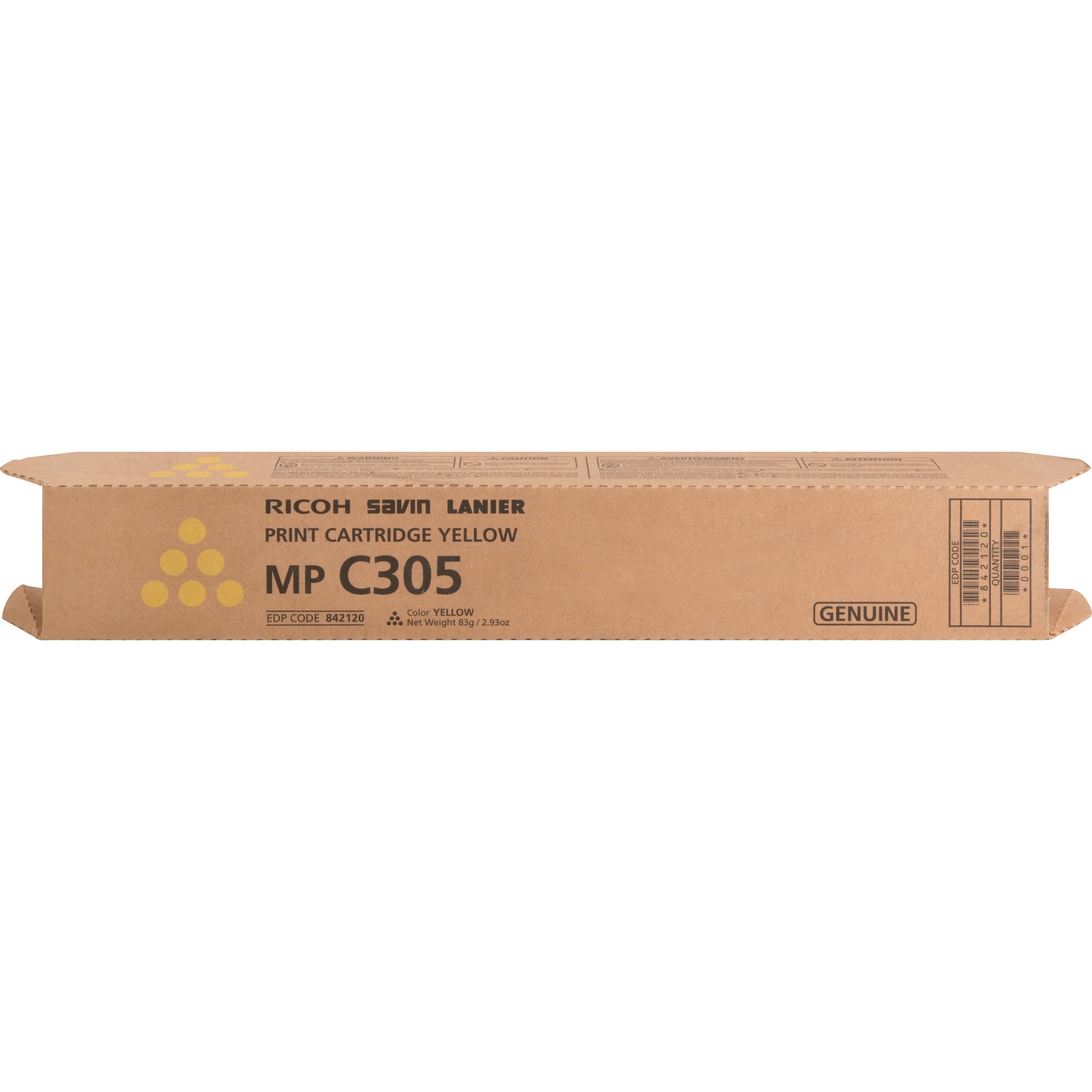 Ricoh Original Laser Toner Cartridge - Yellow Pack - 4000 Pages