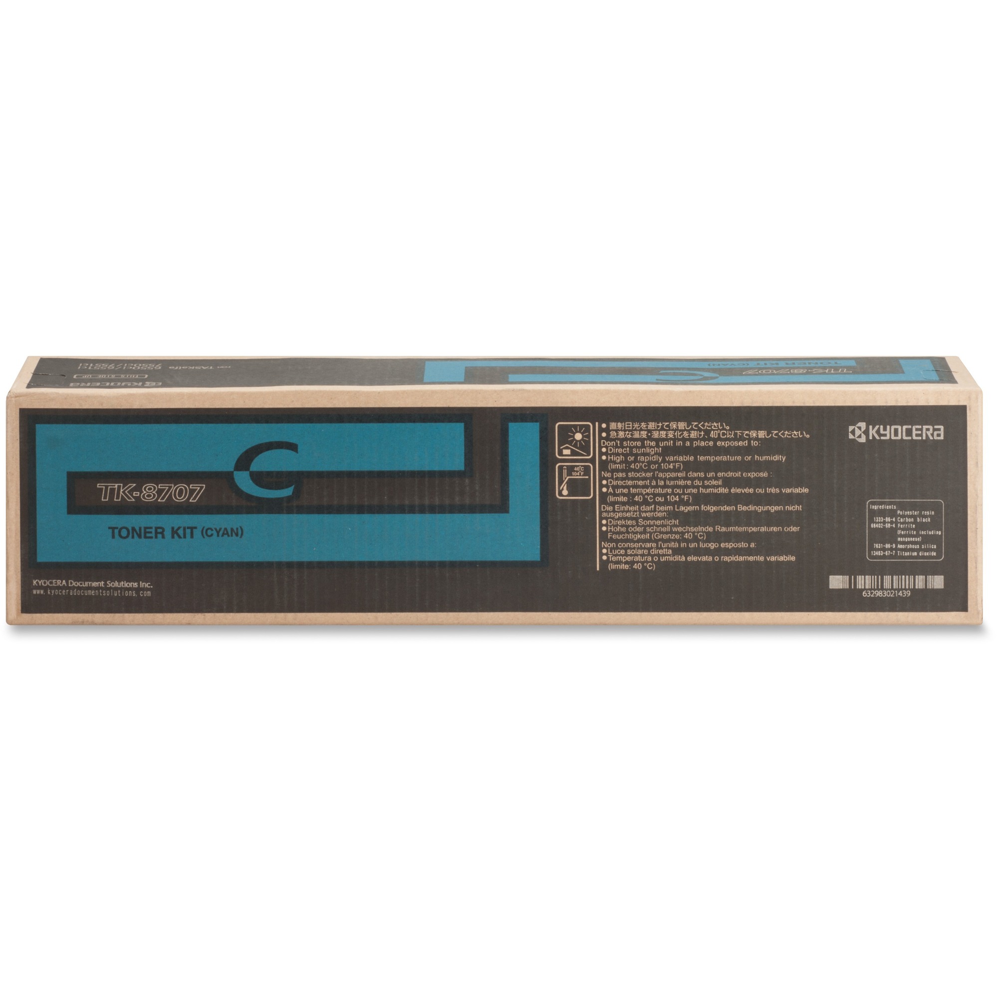 Kyocera Original Laser Toner Cartridge - Cyan - 1 Each - 30000 Pages