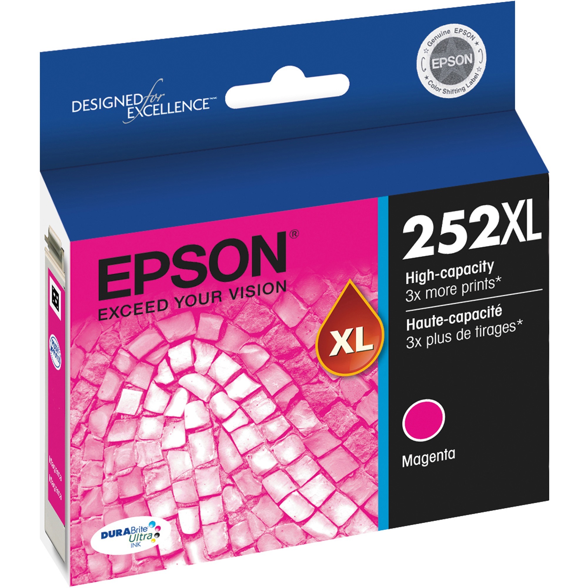 Epson Durabrite Ultra 252xl Original High Yield Inkjet Ink Cartridge Magenta 1 Each 0854