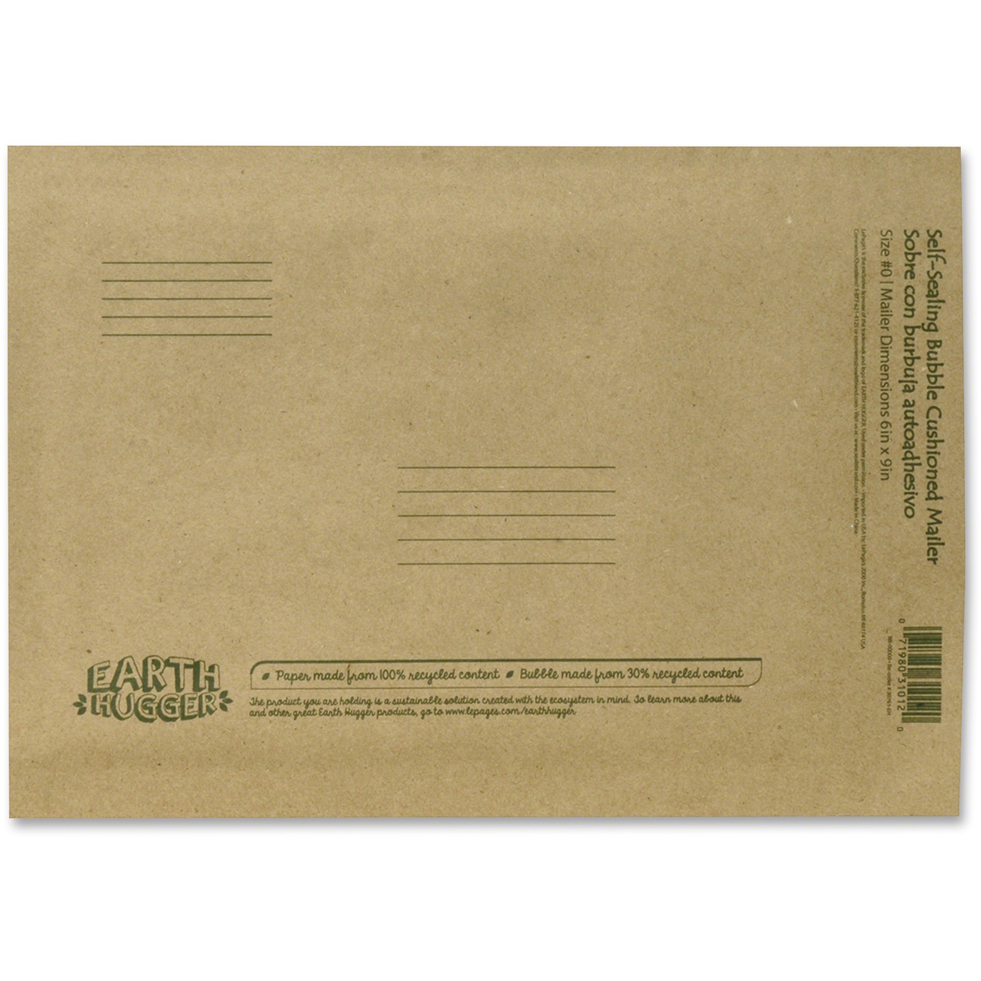 SealIt Kraft Bubble Mailers Bubble 0 (6" x 9") Selfsealing