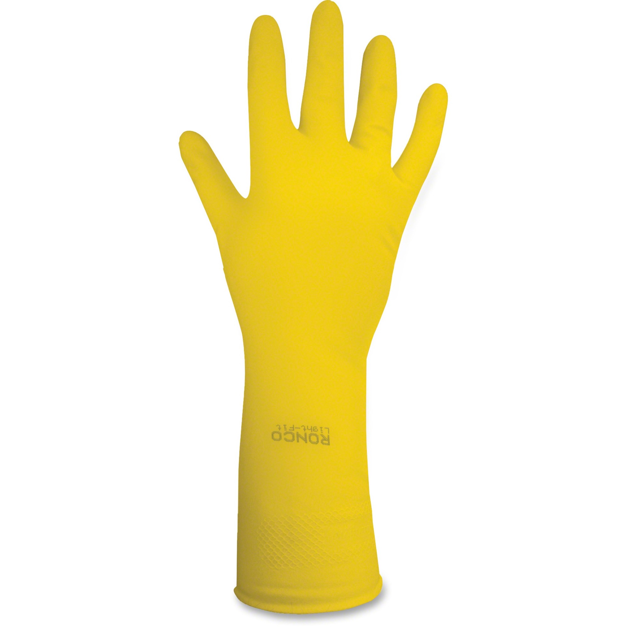 RONCO Flock Lined Light Duty Latex Gloves - Large Size - Reusable