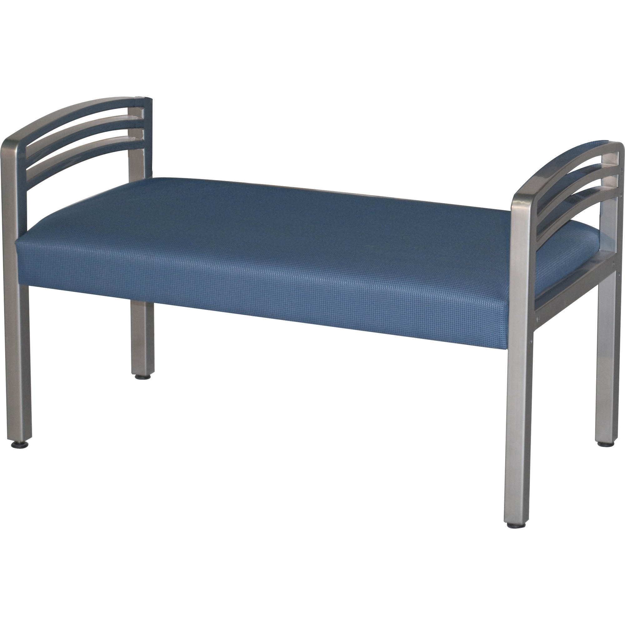 HPFI Trados 918MET Bench - Free Evening Polyester Seat - Metal, Steel Frame - Four-legged Base - Silver Reflectra Metallic - 45