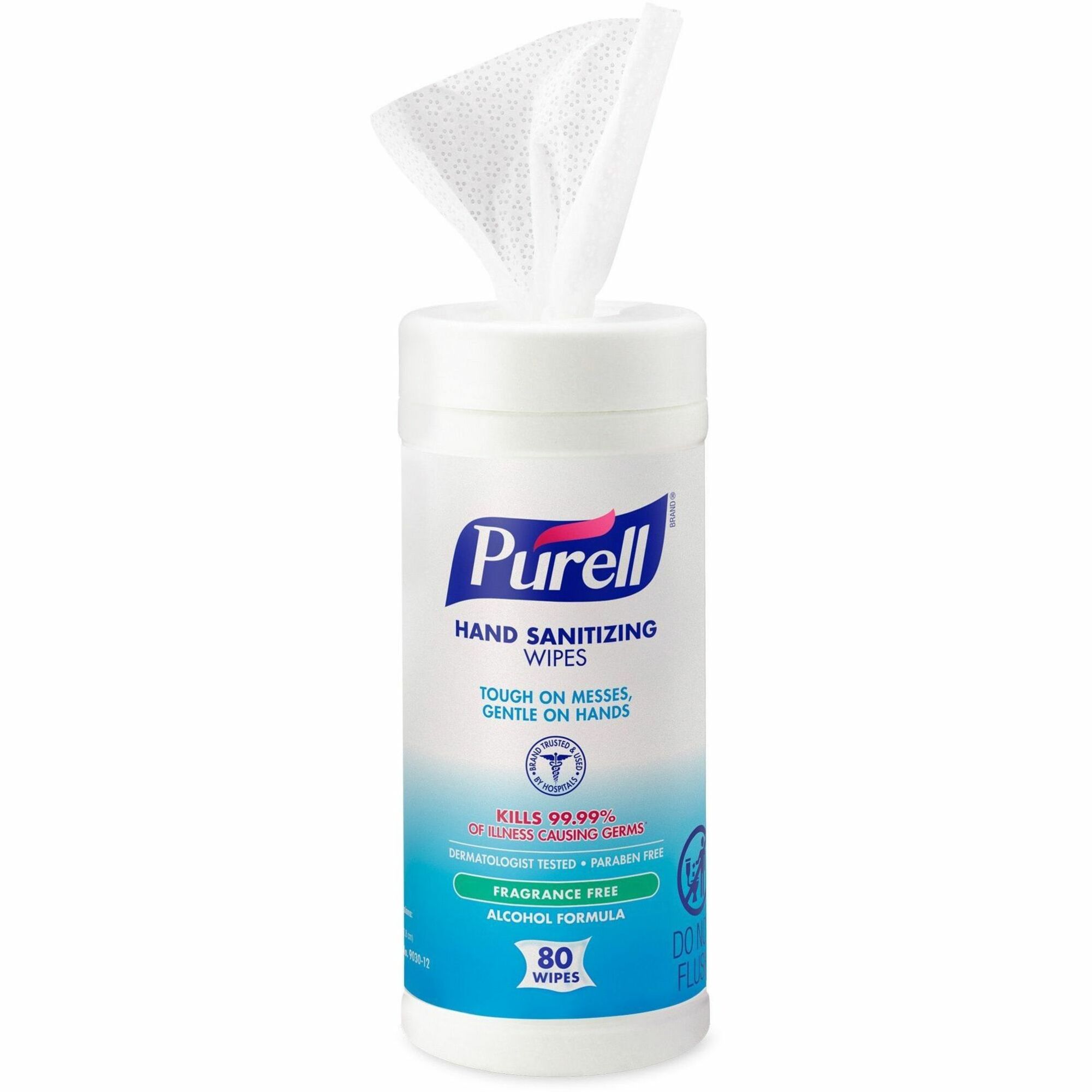 PURELL® Alcohol Hand Sanitizing Wipes - WhiteCanister - 80/Canister - 1 Each