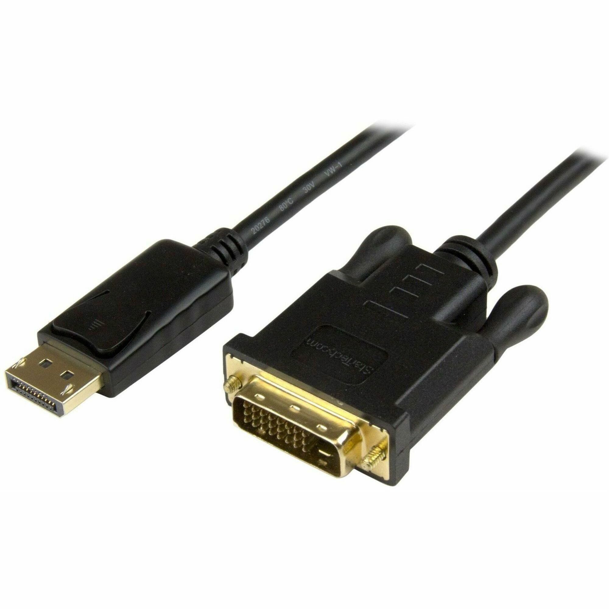 StarTech.com DisplayPort to DVI Converter Cable - DP to DVI Adapter ...