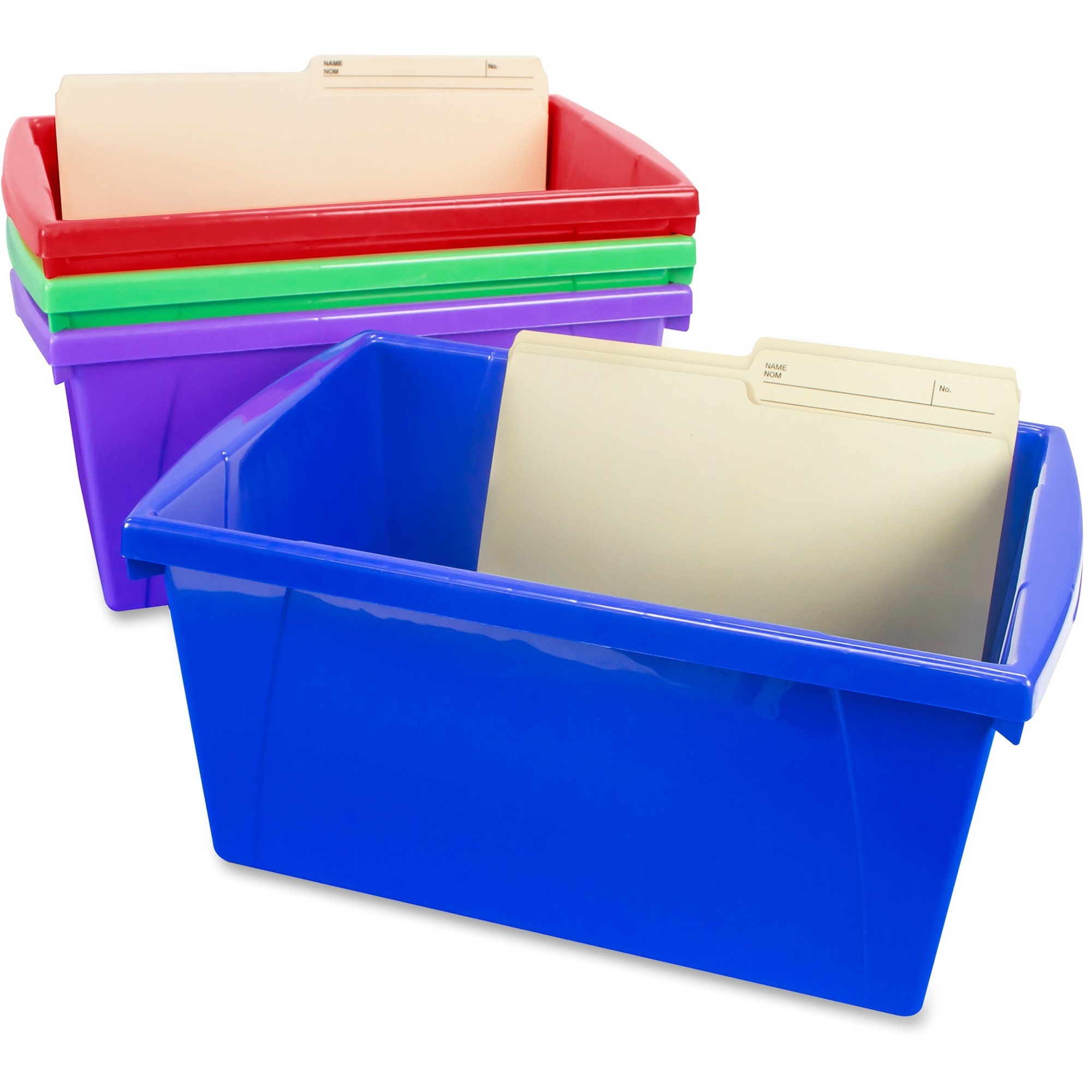 Storex 4 Piece Medium Storage Bin STX61475U03C