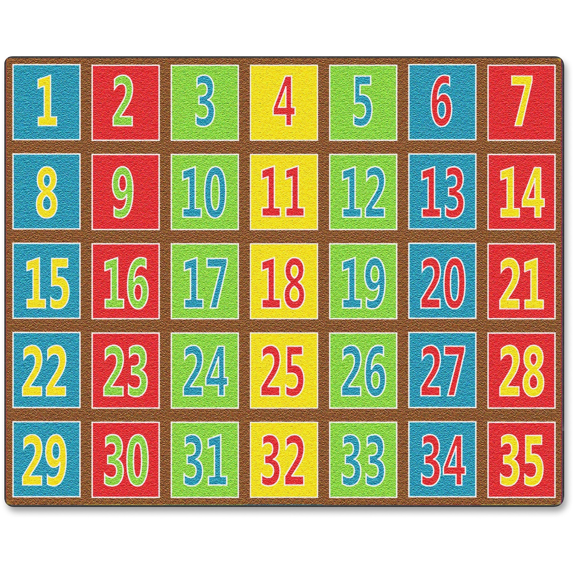 Flagship Carpets Fun 123s Color Square Rows Rug