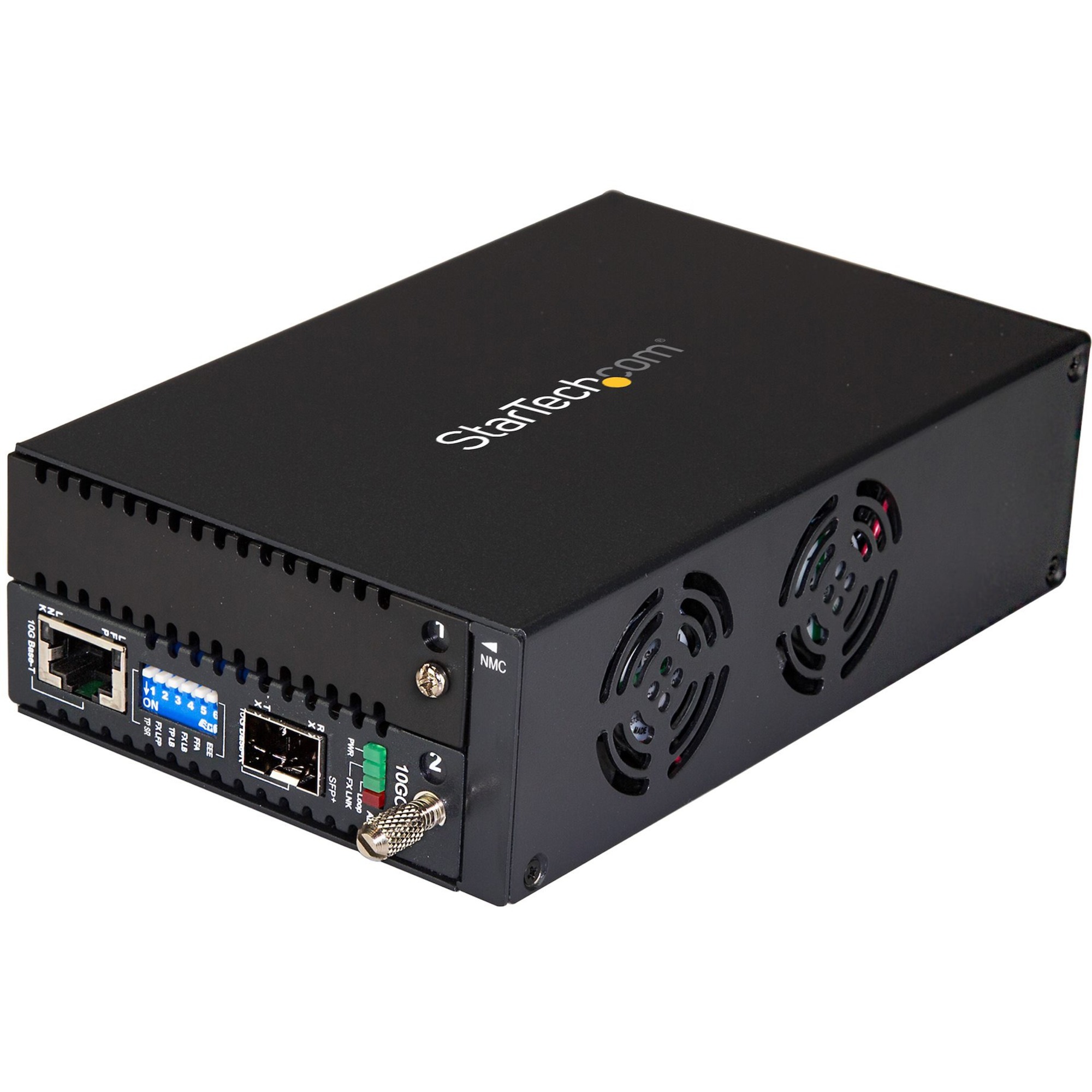 StarTech.com 10 Gigabit Ethernet Copper-to-Fiber Media Converter - Open SFP+ - Managed