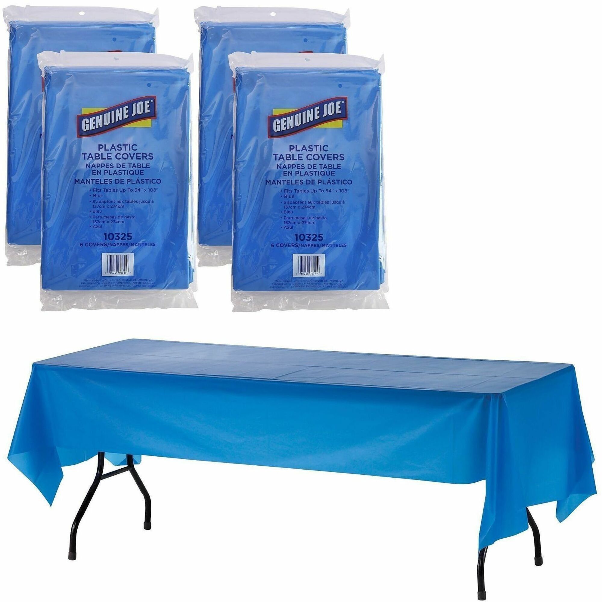 Genuine Joe Plastic Rectangular Table Covers