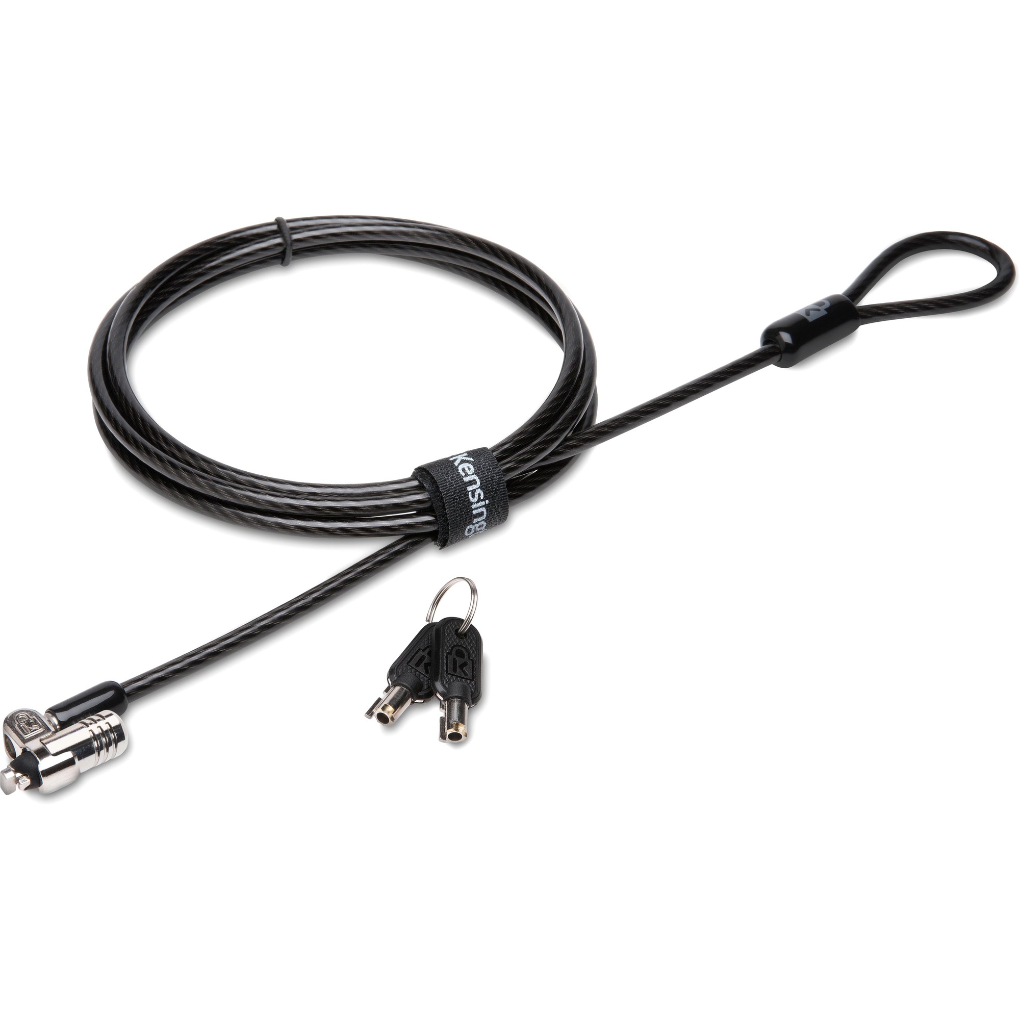 Kensington MicroSaver 2.0 Keyed Laptop Lock - Patented T-bar/Key Lock - Black, Silver - Carbon Steel - For Notebook