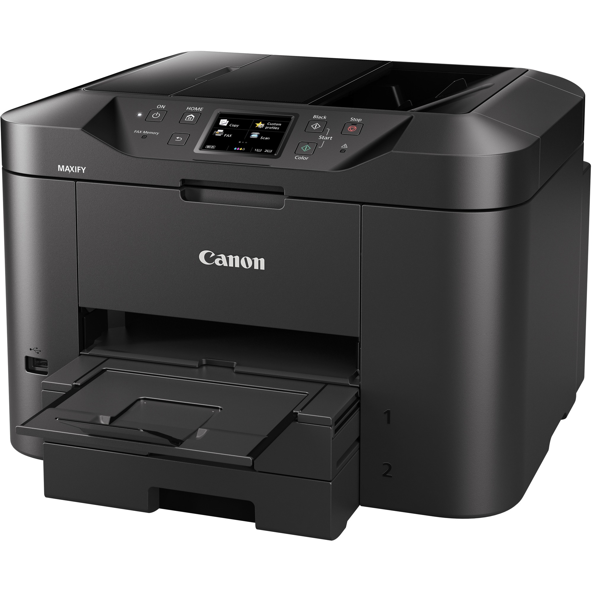 Canon MAXIFY MB2720 Wireless Inkjet Multifunction Printer - Color - Copier/Fax/Printer/Scanner - 600 x 1200 dpi Print - Automatic Duplex Print - Up to 20000 Pages Monthly - 500 sheets Input - Color Scanner - 1200 dpi Optical Scan - Color Fax - Ethernet - 