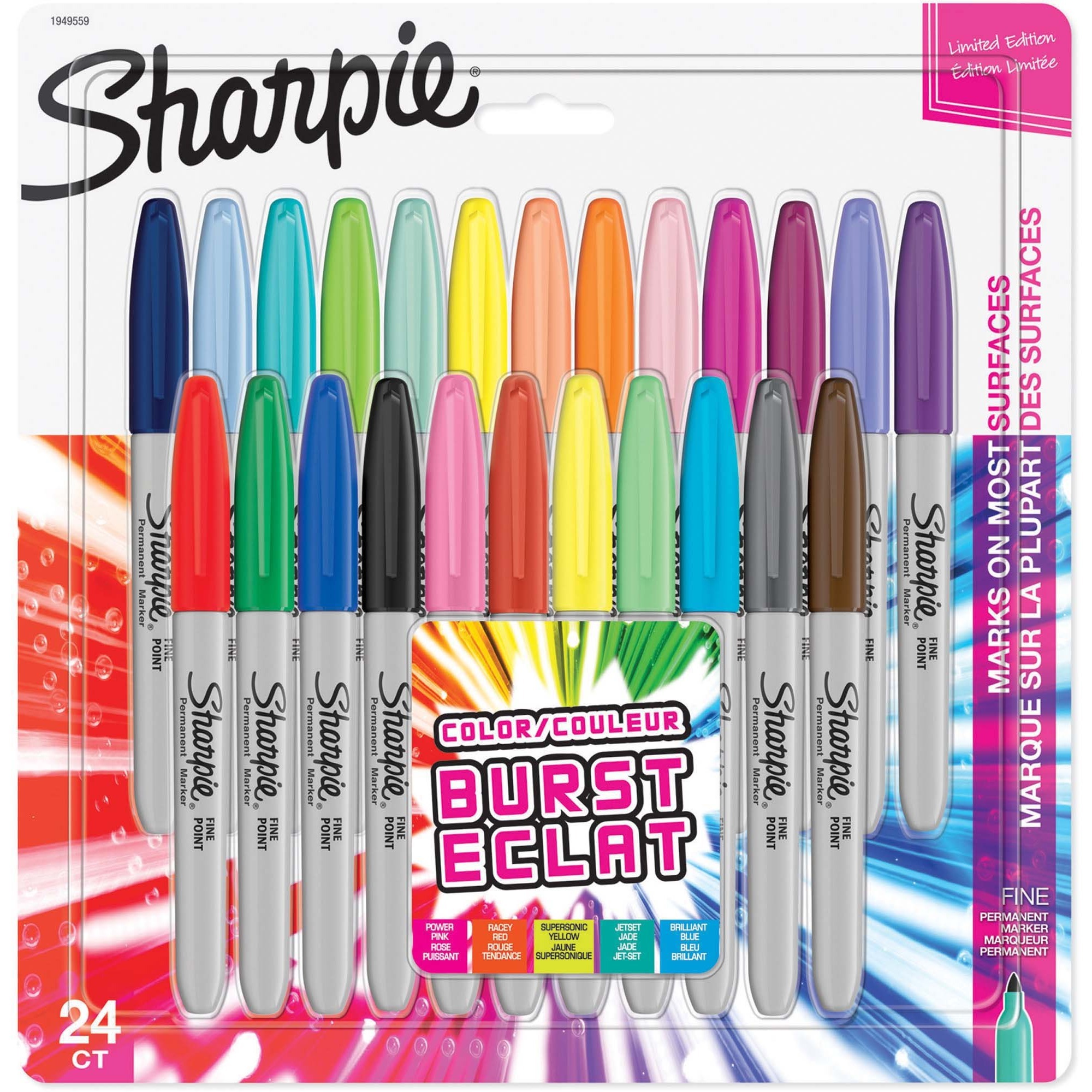 Sharpie Colour Burst Fine Tip Markers Fine Point Type 24 / Pack