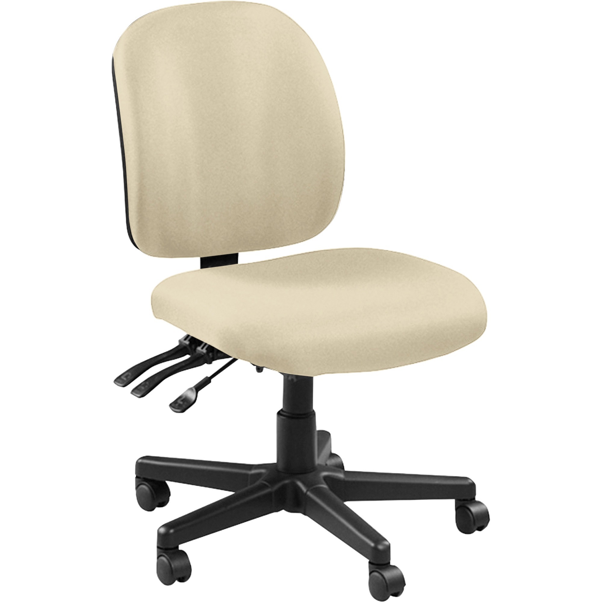 armless fabric desk chair