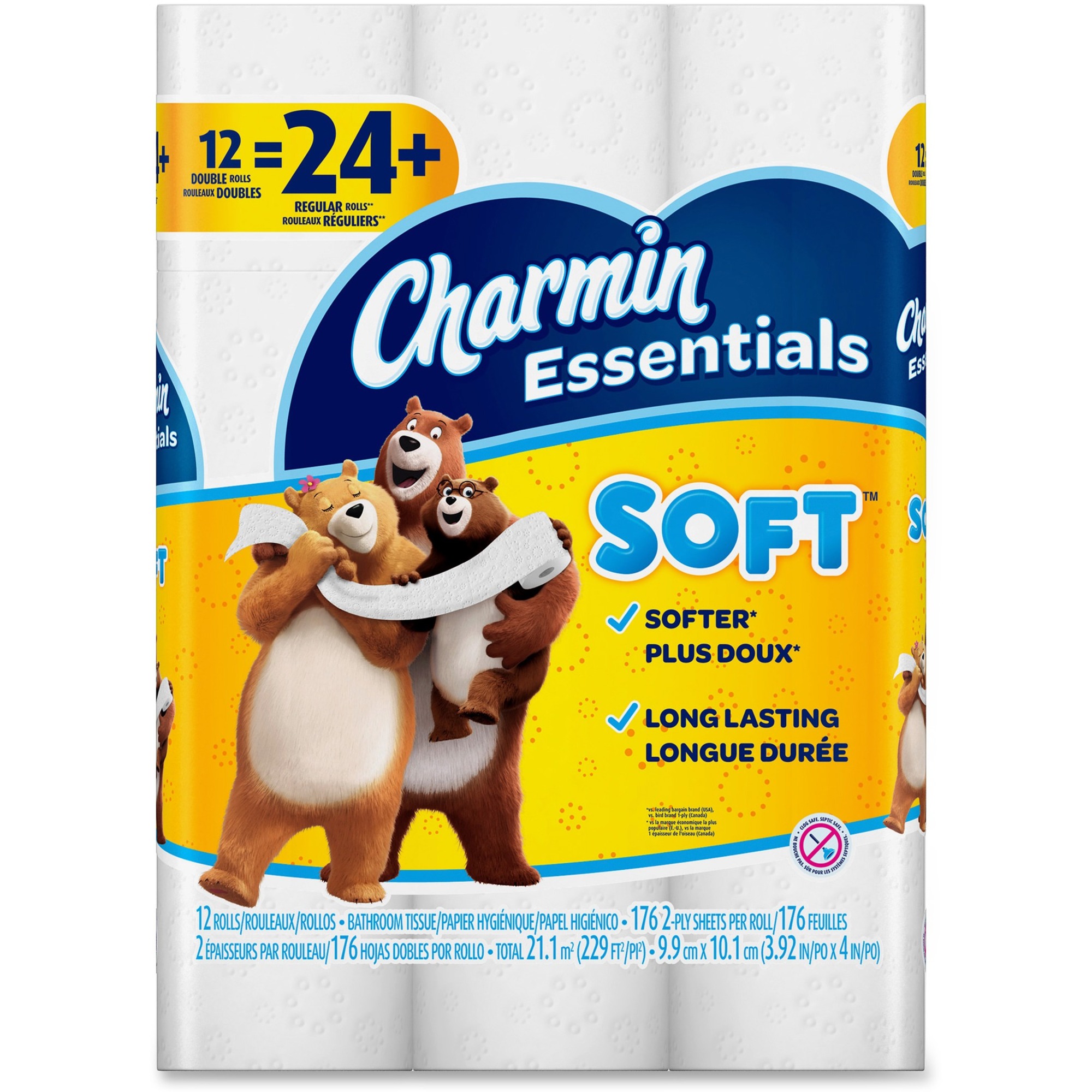 Charmin Essentials Soft Bathroom Tissue 2 Ply 176 Sheets/Roll