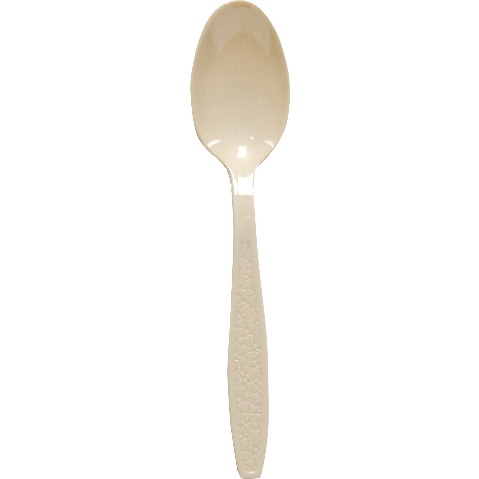 Solo Extra Heavyweight Cutlery - Teaspoon - 1 x Teaspoon - Breakroom - Disposable - Textured - Champagne - 1000 / Carton