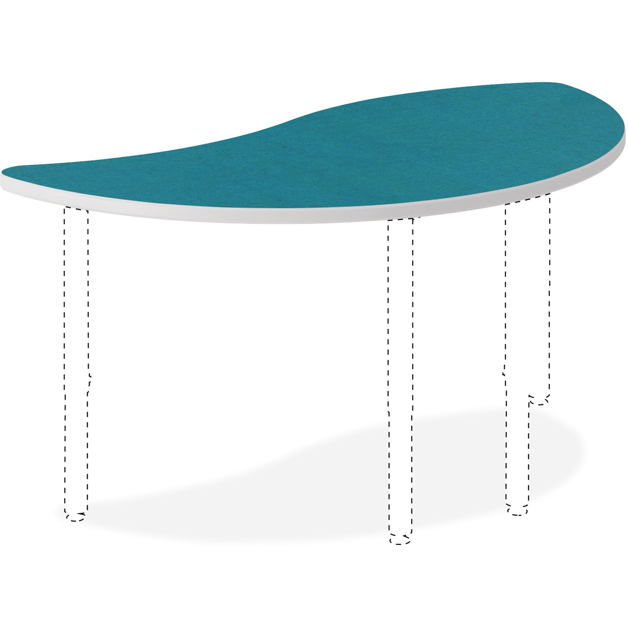 HON Build Wisp Table 50"W x 30"D - Blue Agave Laminate Wisp, Thermofused Laminate (TFL) Top - 30" Table Top Width x 54" Table Top Depth x 1.13" Table Top Thickness - Training Room - Particleboard Top Material - 1 Each