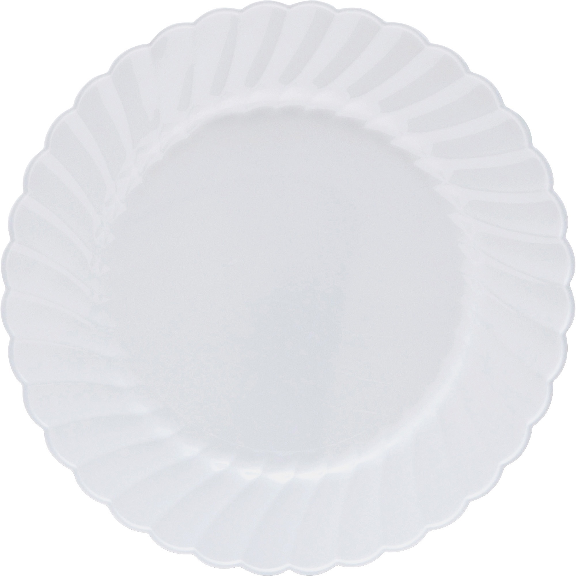 Classicware 6" Heavyweight Plates - Picnic, Party - Disposable - 6" Diameter - White - Plastic Body - 12/Pack - 15 / Carton