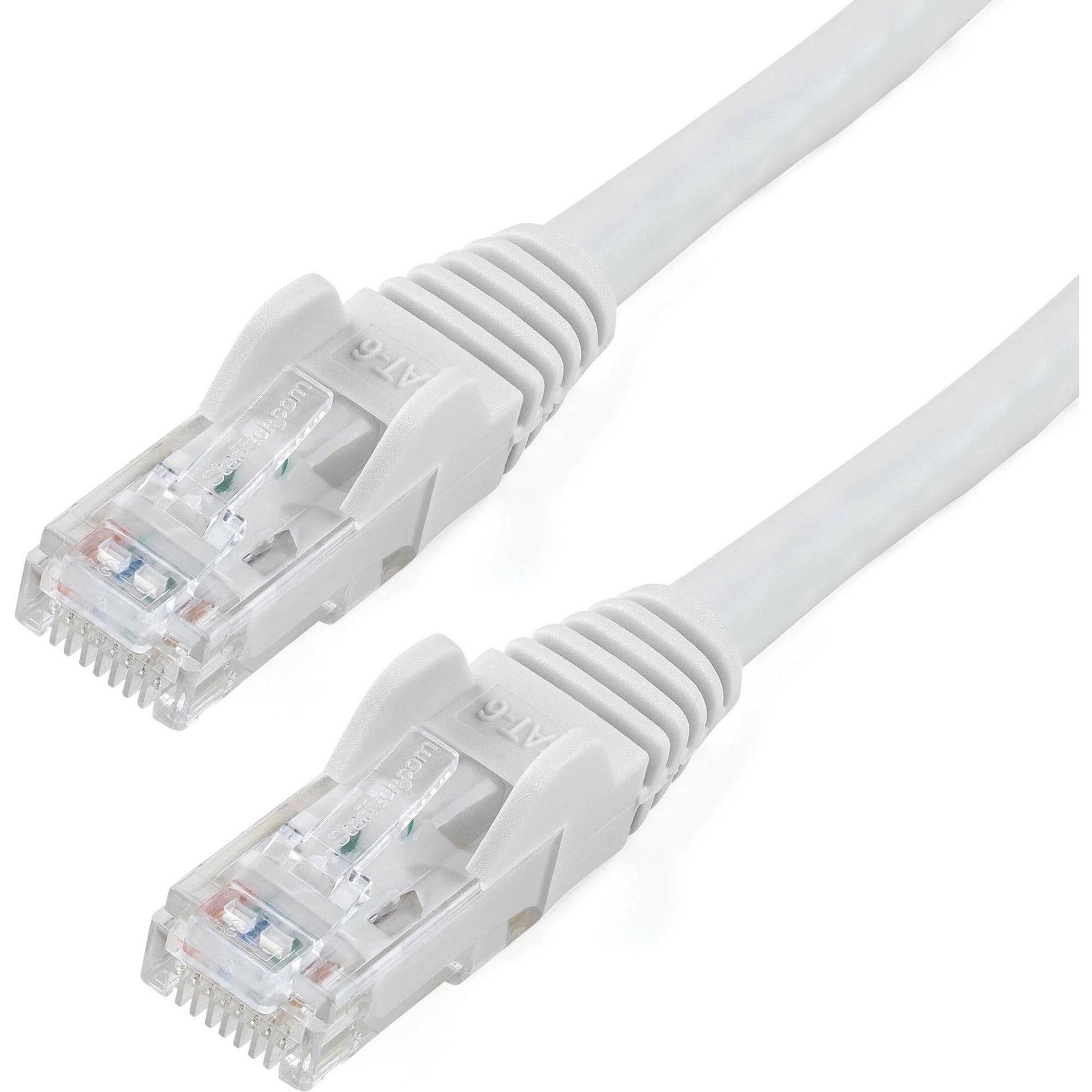 StarTech.com 12ft White Cat6 Patch Cable with Snagless RJ45 Connectors - Cat6