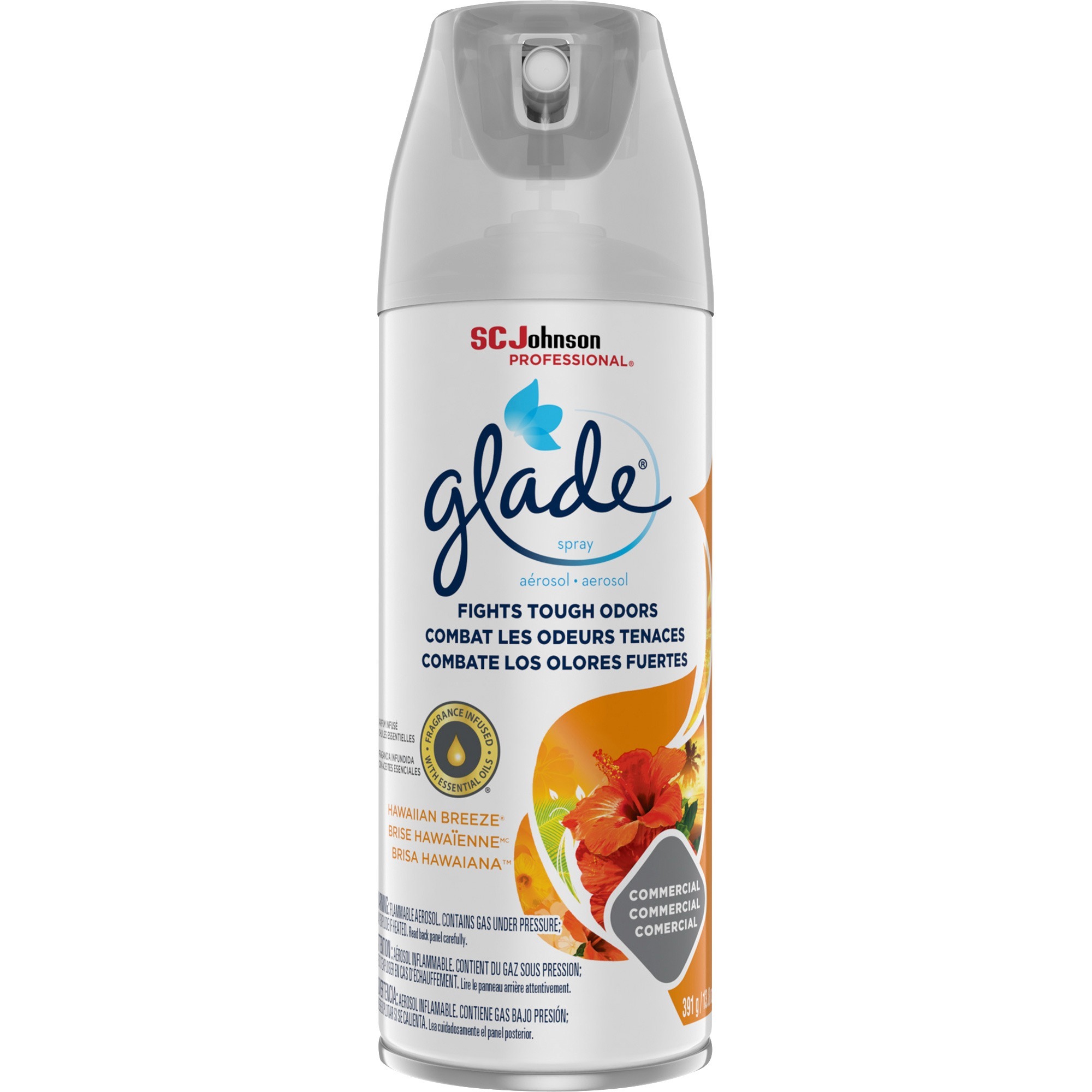 Glade Hawaiian Breeze Scent Air Spray - Aerosol - 13.8 fl oz (0.4 quart) - Hawaiian Breeze - Odor Neutralizer - 1 Each
