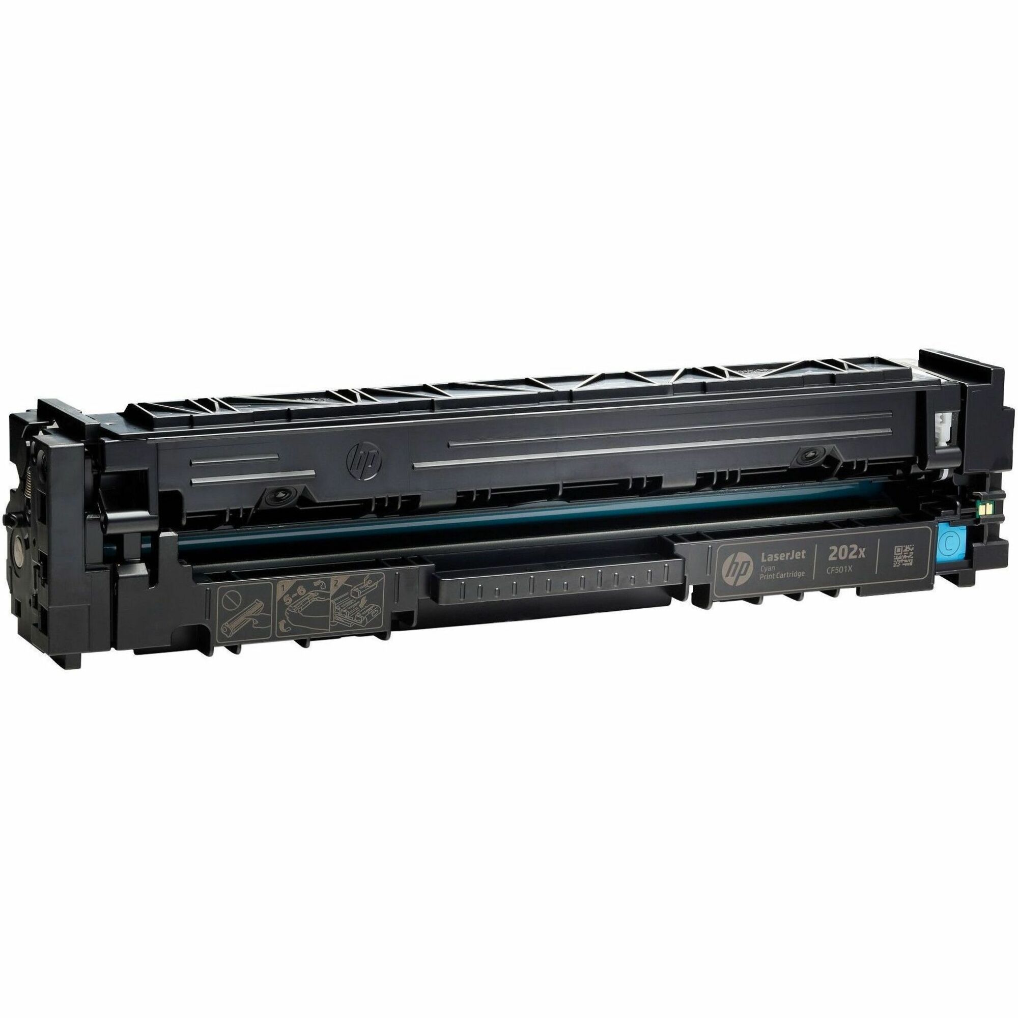 HP 202X (CF501X) Original High Yield Laser Toner Cartridge - Cyan - 1 Each - 2500 Pages