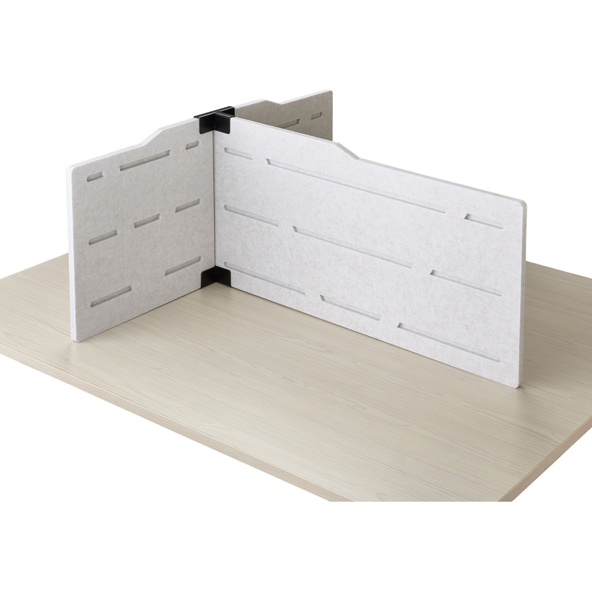 Safco T-connector Personal Privacy Panel Kit - 36" Width - Polyester Fiber, Steel - Tan - 1 Each