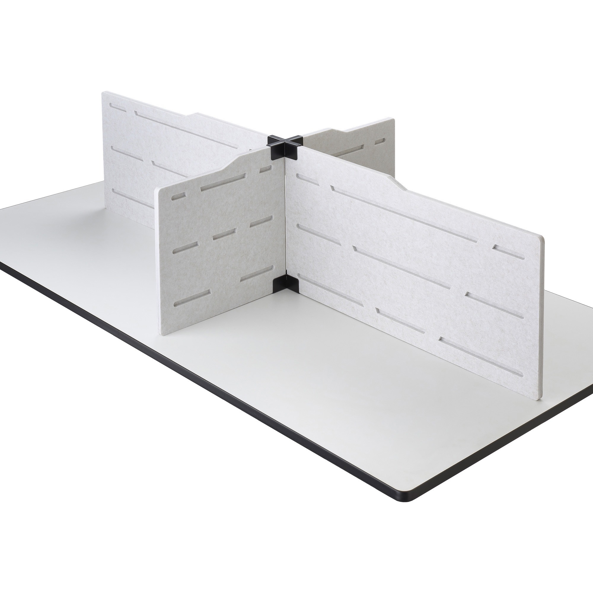 Safco Plus-connector Personal Privacy Panel Kit - 36" Width - Polyester Fiber, Steel - Tan - 1 Each