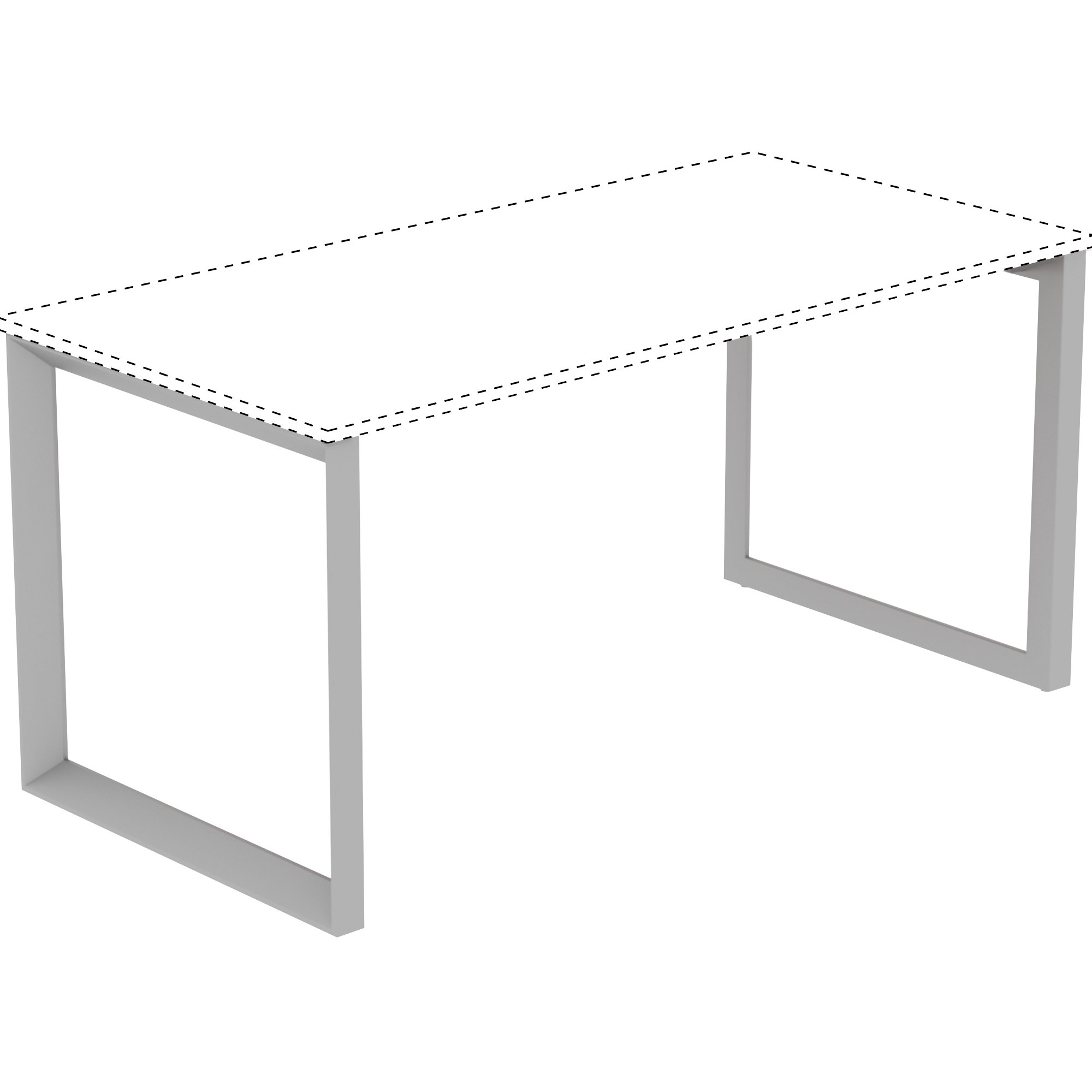 Challenge Industries Ltd. :: Furniture :: Furniture Collections, Desks &  Tables :: Furniture Collections :: Contemporary - Laminate :: Lorell  Relevance Series Desk-height Side Leg Frame - 28.529.1 - Finish: Silver