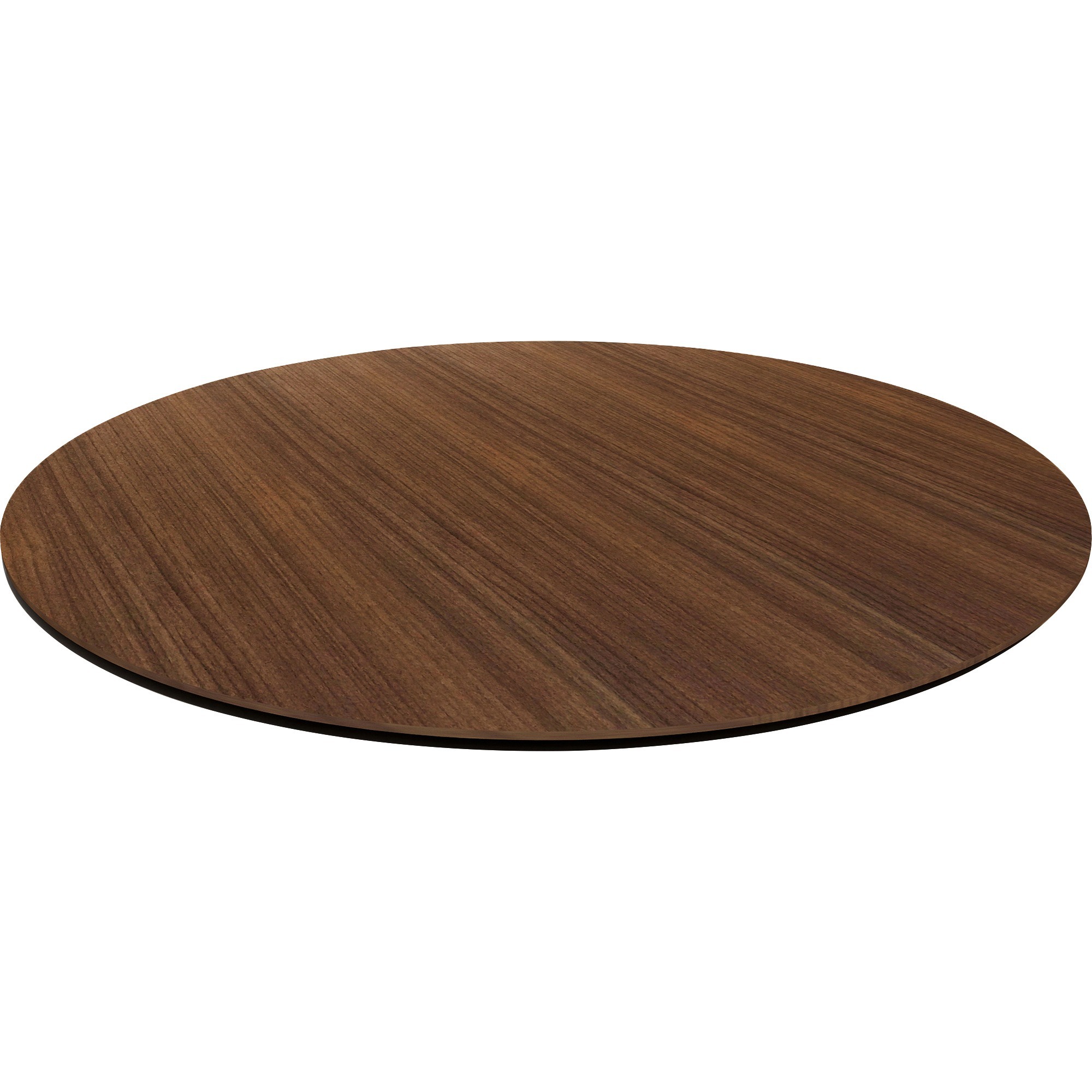 Lorell Knife Edge Banding Round Conference Tabletop - Walnut Round, Laminated Top - 1" Table Top Thickness x 48" Table Top Diameter - Assembly Required - 1 Each