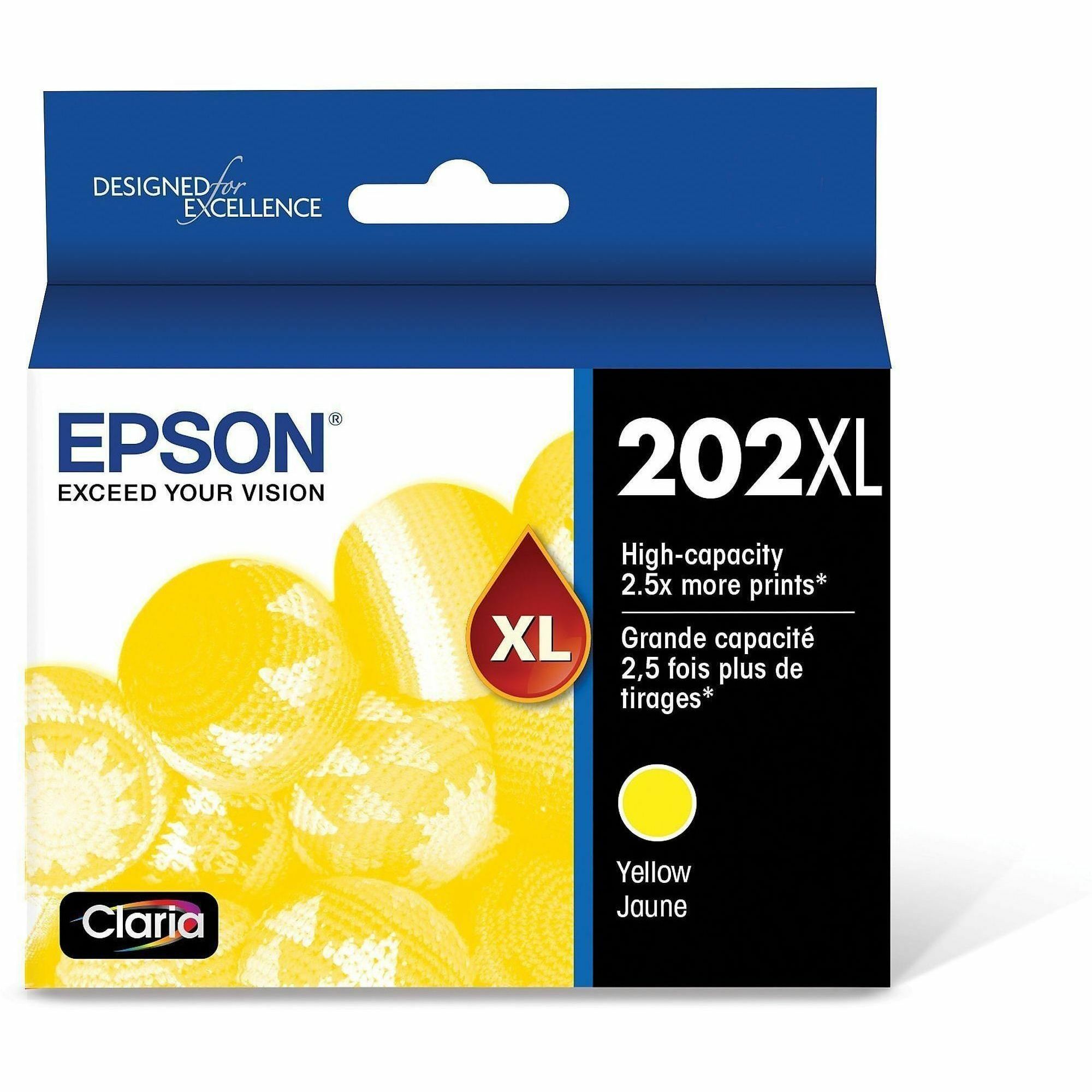 Epson Claria 202XL Original High Yield Inkjet Ink Cartridge - Yellow Pack