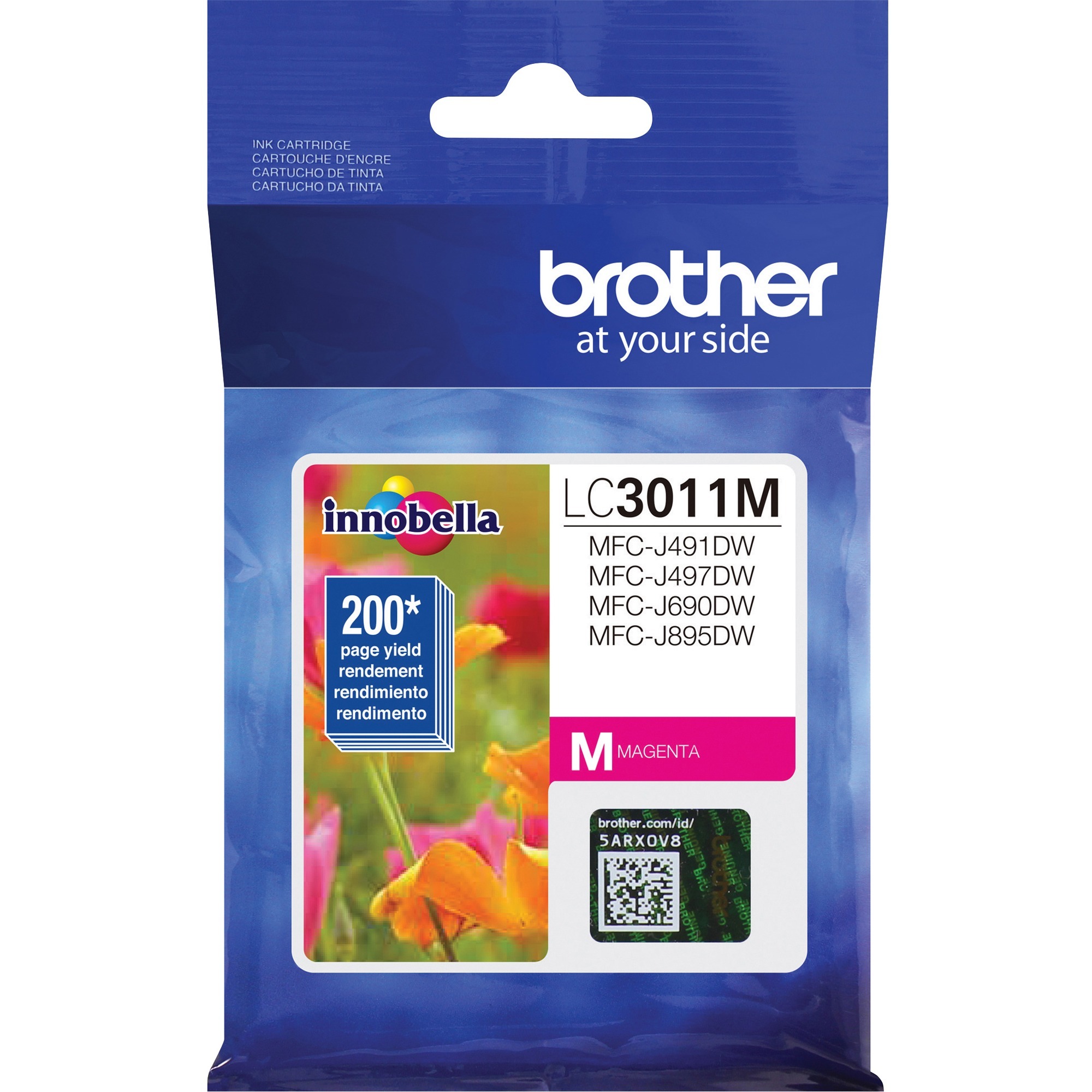 Brother LC3011MS Original Standard Yield Inkjet Ink Cartridge - Single Pack - Magenta - 1 Each - 200 Pages