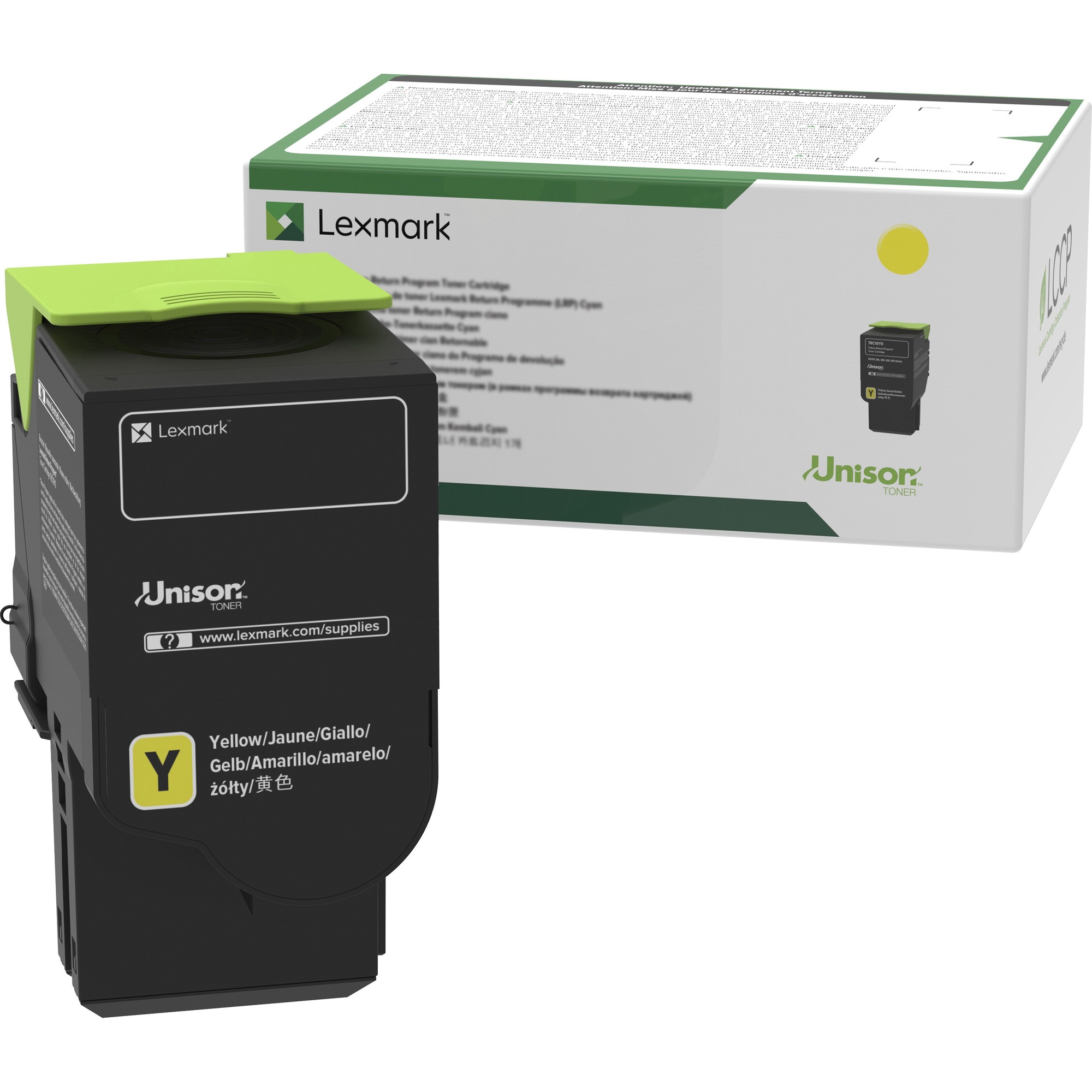 Lexmark Unison Original Ultra High Yield Laser Toner Cartridge - Yellow - 1 Each - 7000 Pages