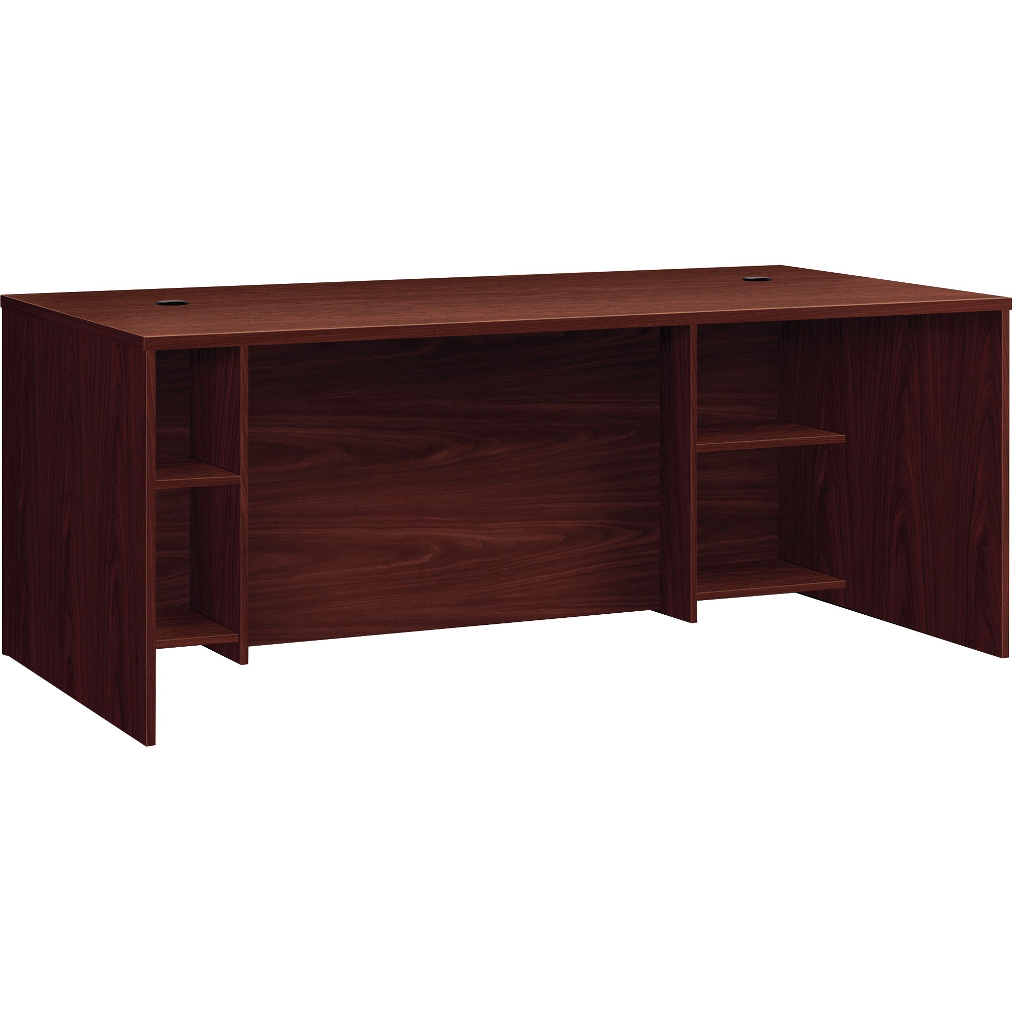 HON Foundation Breakfront Desk Shell - 29" Height x 72" Width x 36" Depth, 1" Thickness Top, 1" Thickness Panel - Finish: Thermofused Laminate (TFL), Mahogany - 1 Each