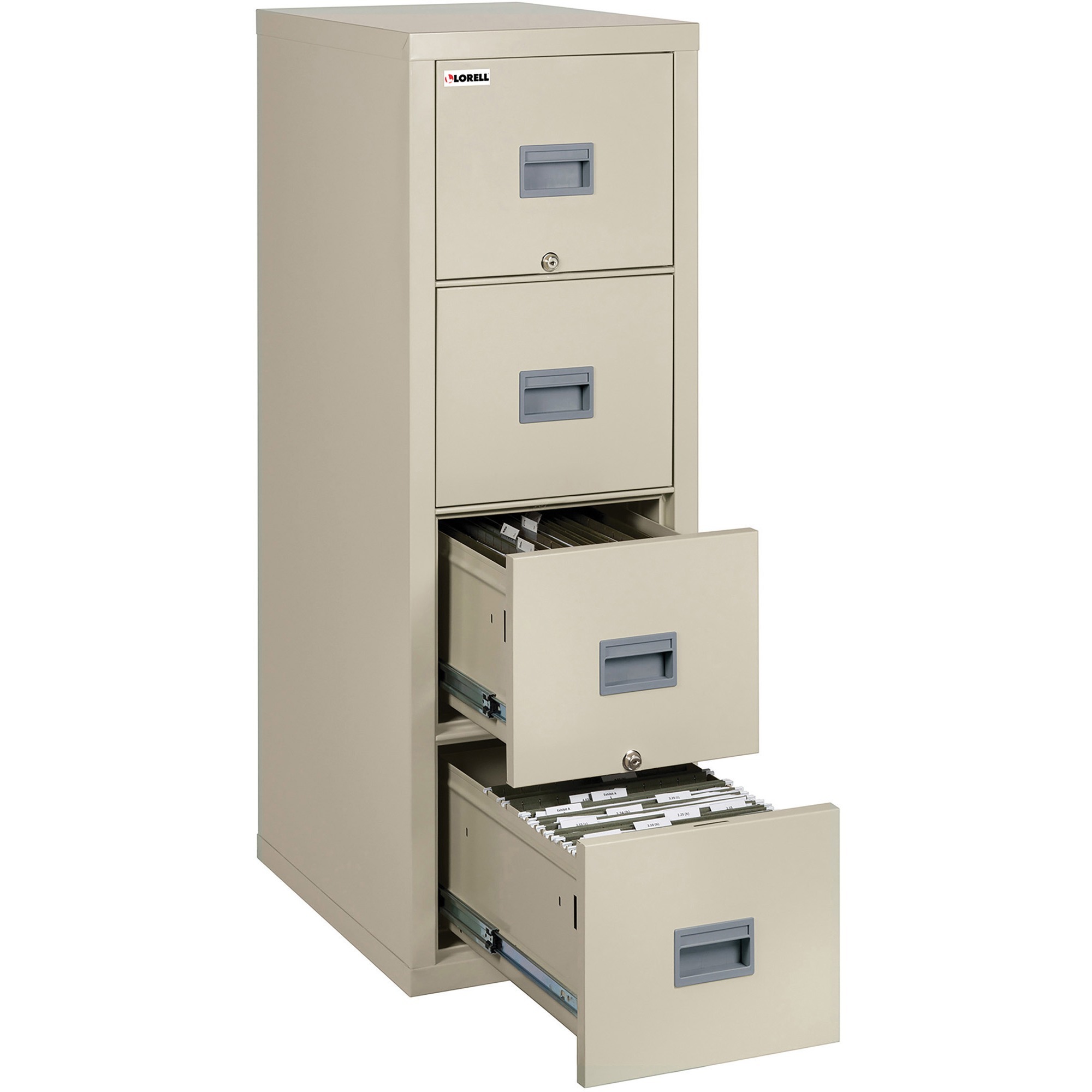 Llr L4p2131cpa Lorell White Vertical Fireproof File Cabinet 4 Drawer Lorell Furniture
