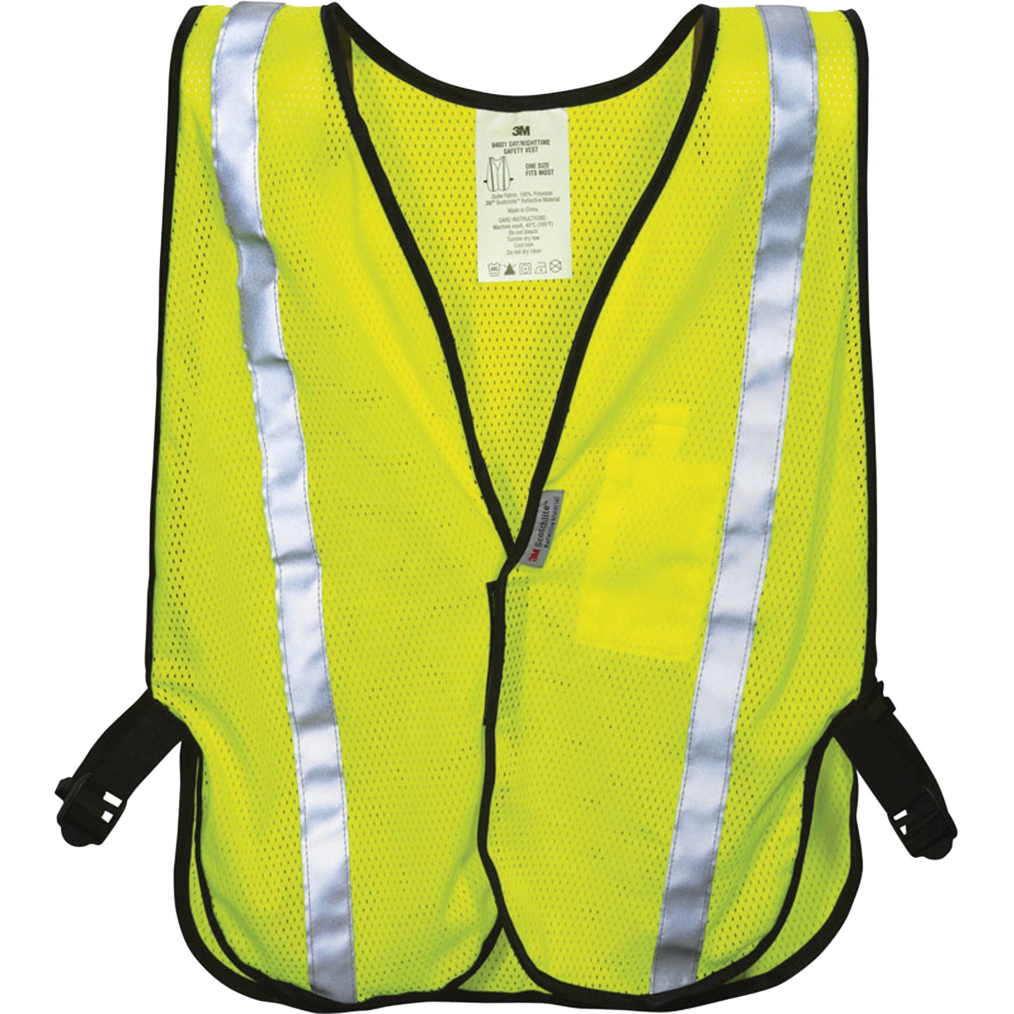 3M Reflective Yellow Safety Vest Breathable, Lightweight, High Visibility, Cell Phone Pocket