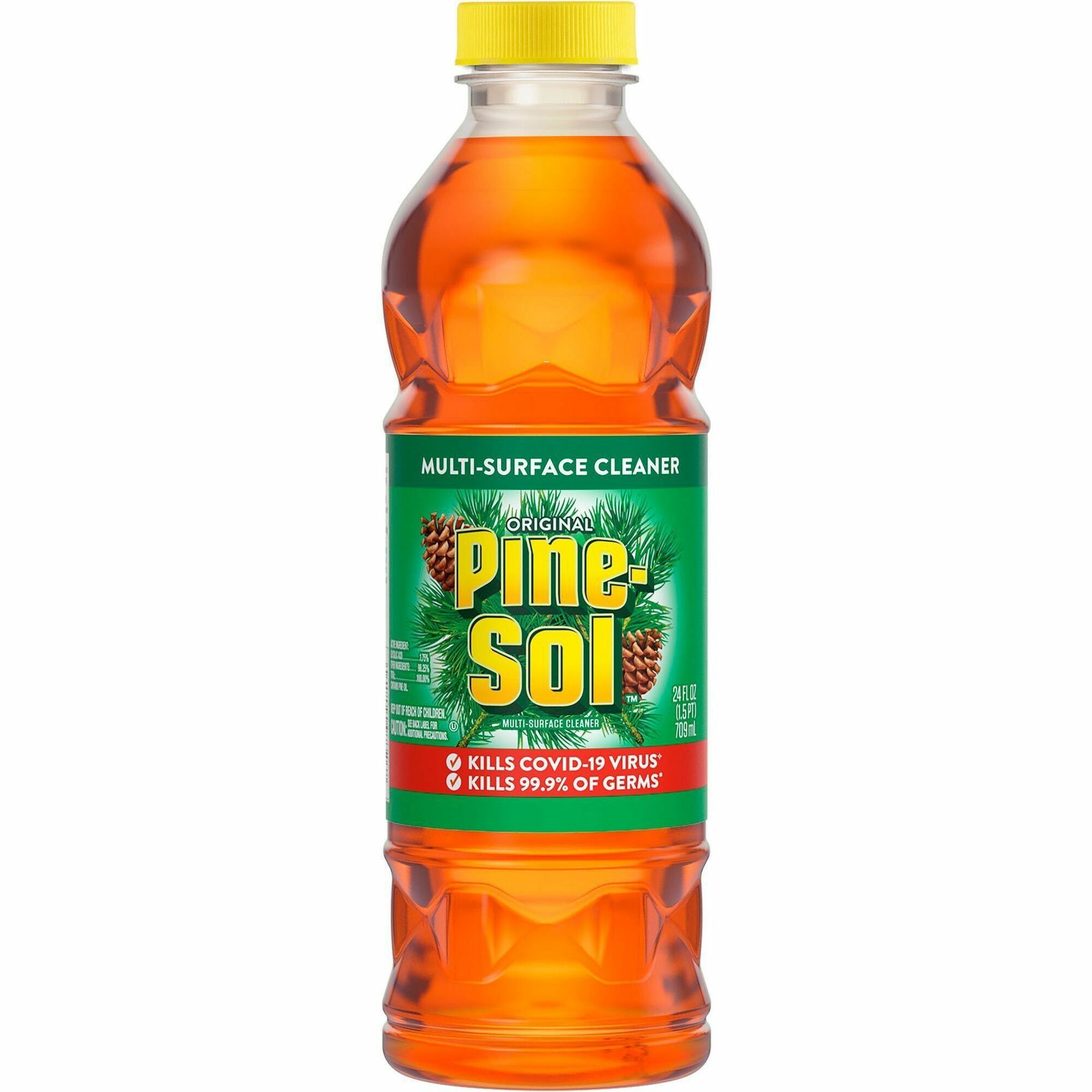 Pine-Sol All Purpose Multi-Surface Cleaner - Concentrate - 24 fl oz (0.8 quart) - Original Pine Scent - Deodorize, Disinfectant, Antibacterial - Amber - 816 / Pallet