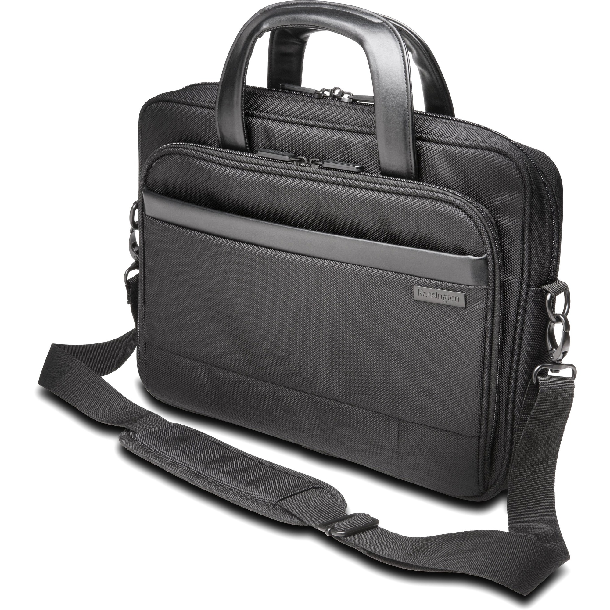 Kensington Contour 2.0 Carrying Case (Briefcase) for 14" Notebook - Puncture Resistant, Water Resistant, Drop Resistant - 1680D Ballistic Polyester Body - Handle, Trolley Strap