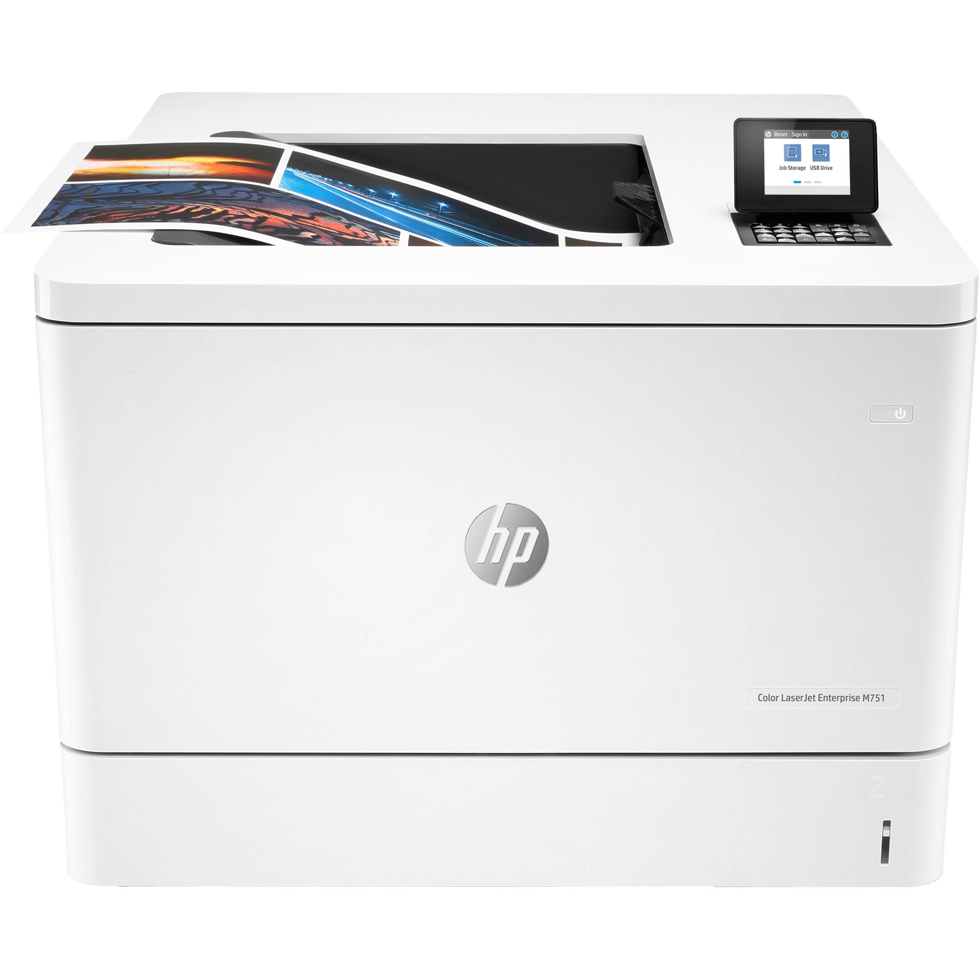 HP LaserJet Enterprise M751dn Desktop Laser Printer - Color - 40 ppm Mono / 40 ppm Color - 1200 x 1200 dpi Print - Automatic Duplex Print - 650 Sheets Input - Ethernet - 150000 Pages Duty Cycle - Plain Paper Print - Gigabit Ethernet - USB
