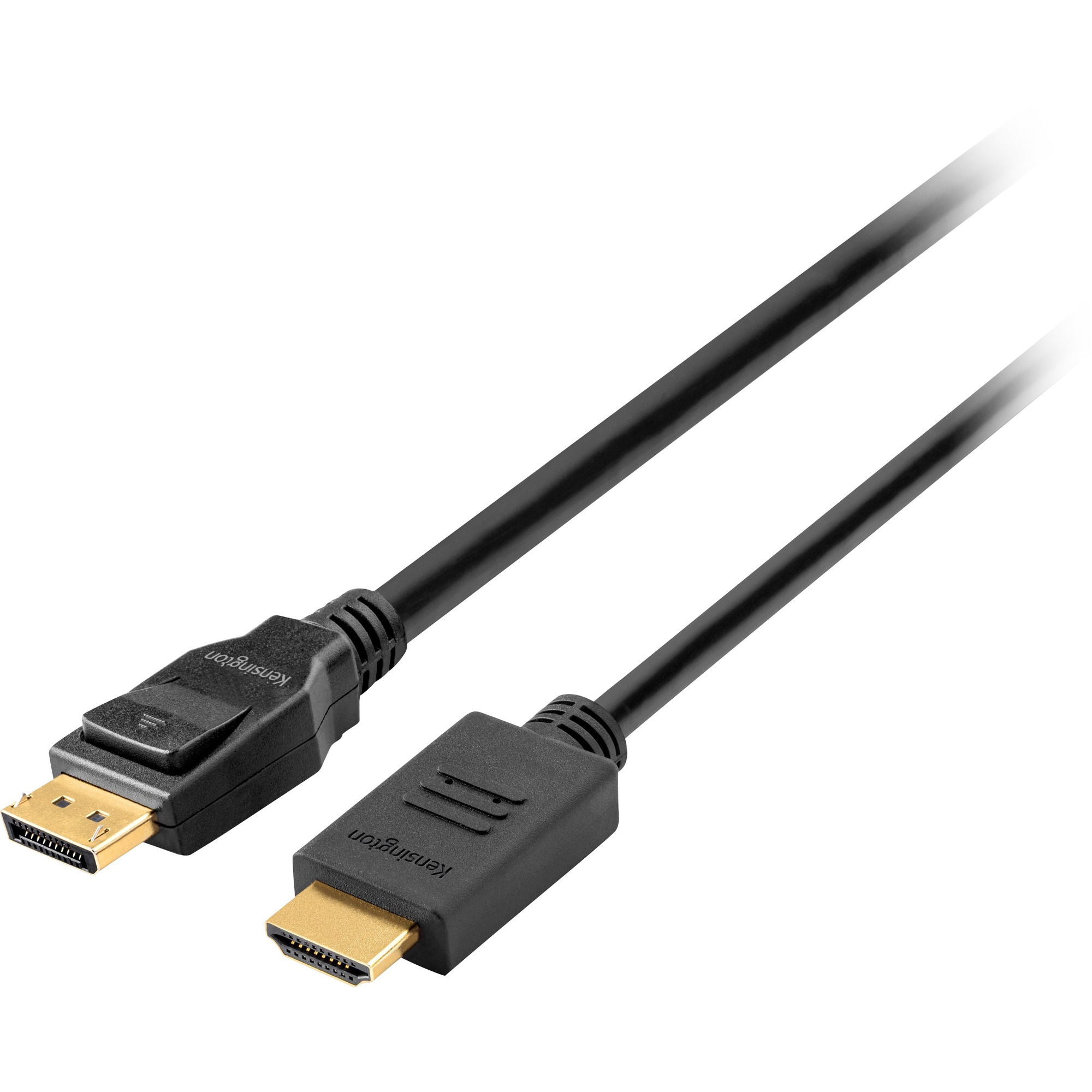 Kensington DisplayPort/HDMI Audio/Video Cable - 6 ft (1.83 m) DisplayPort/HDMI A/V Cable for Audio/Video Device, Docking Station, Projector, Monitor, Notebook, Desktop Computer - First End: 1 x HDMI 1.4 Digital Audio/Video - Male - Second End: 1 x Display