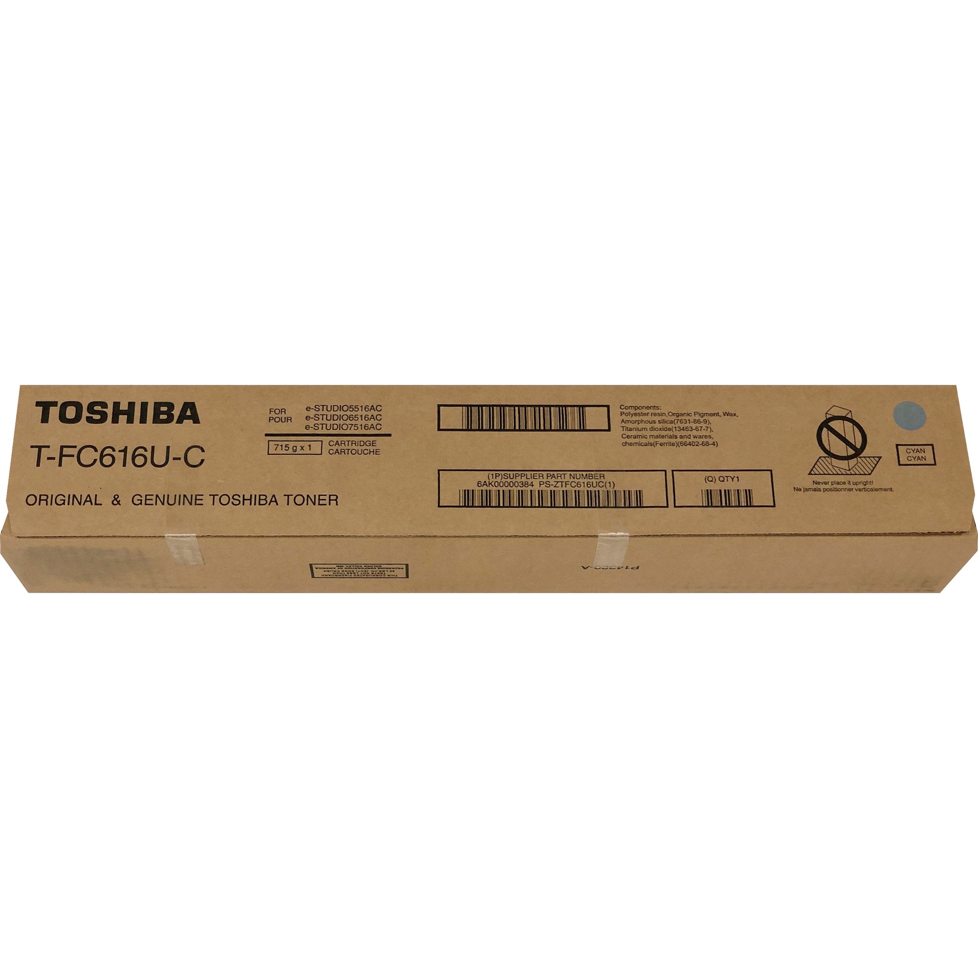 Toshiba Original Laser Toner Cartridge - Cyan - 1 Each - 39200 Pages