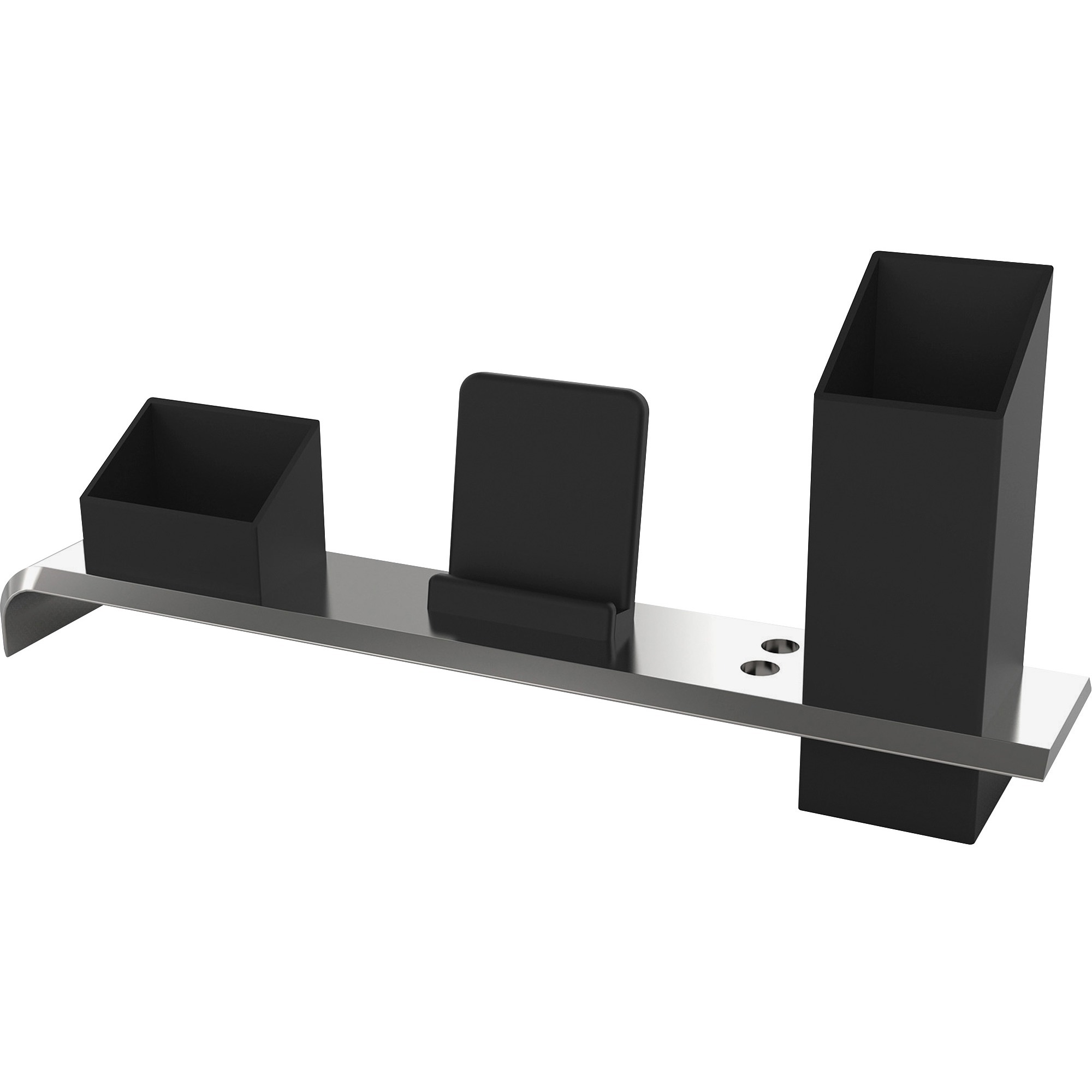Artistic Strategic Desktop Organizer - 4.30" Height x 13.40" Width x 3" Length - Desktop - Black - Plastic - 1 Each