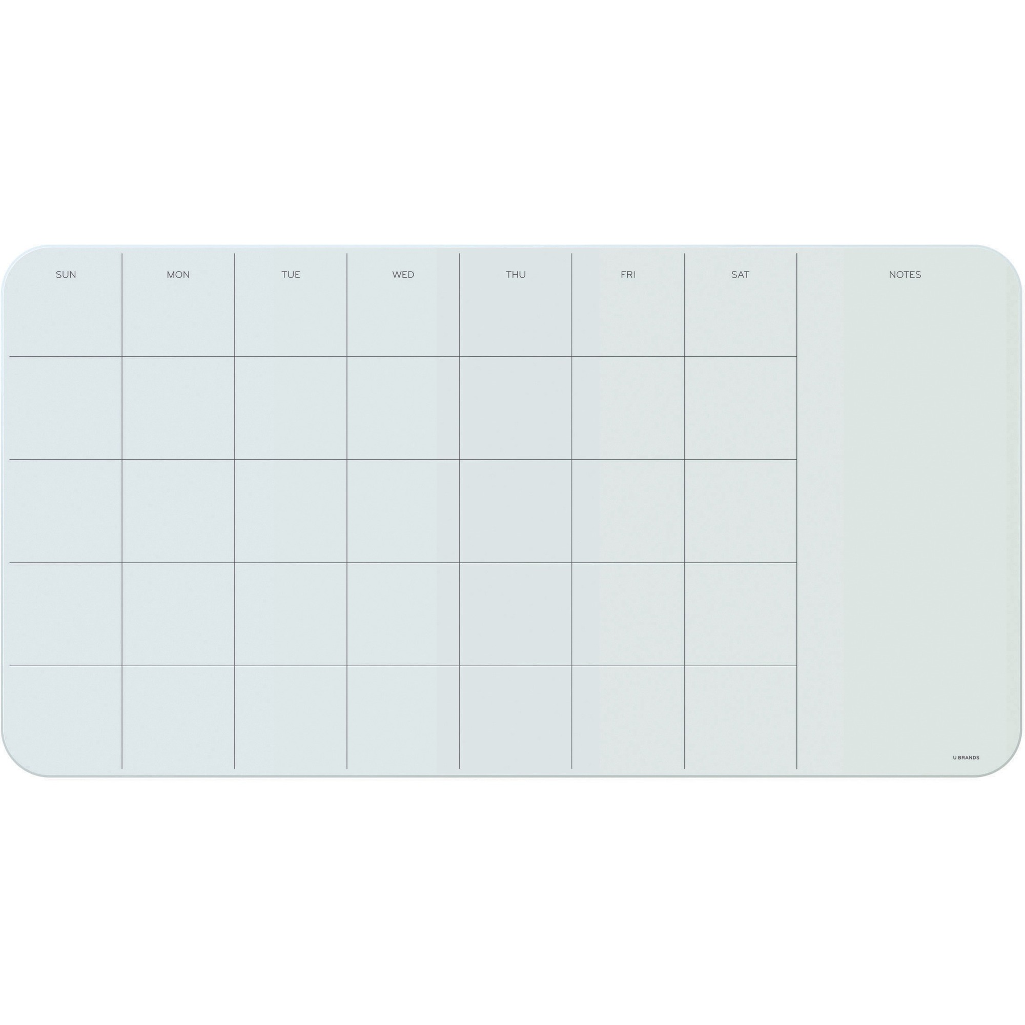 U Brands Black Glass Dry Erase Board