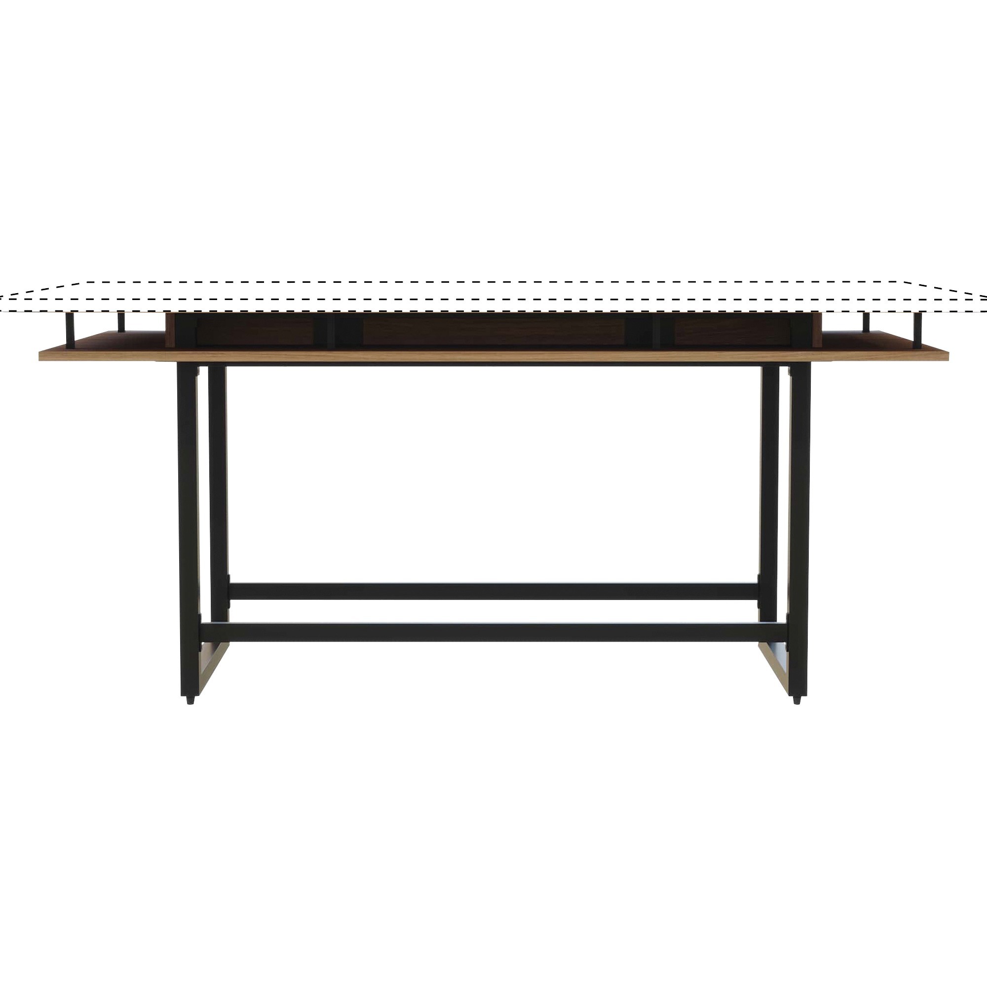 Safco Mirella 8' Conference Table Base - x 10 ft Width x 47.5" Depth - Material: Particleboard - Finish: Sand Dune, Laminate - 1 Each