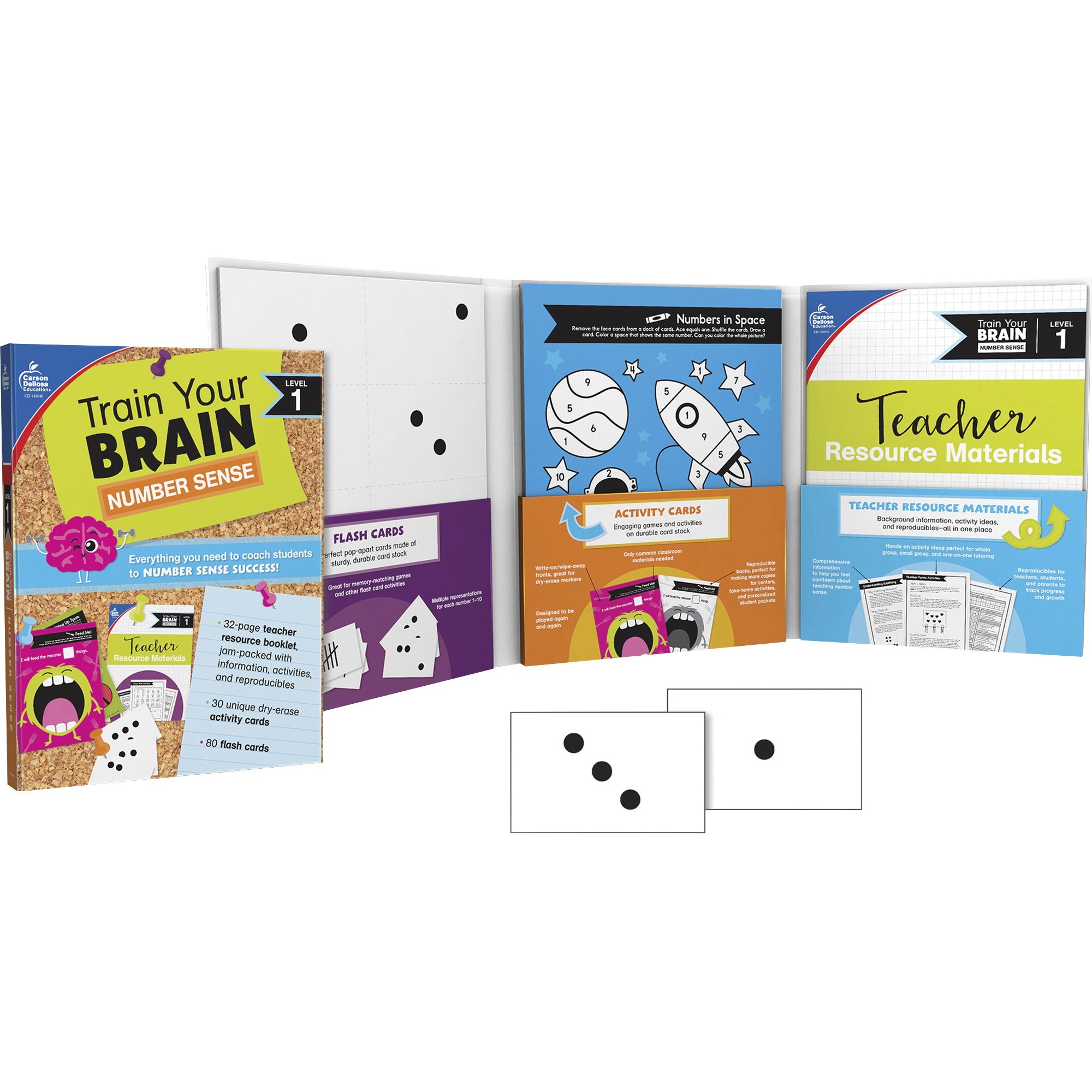 Carson Dellosa Education Train Your Brain Number Sense Class Kit - Classroom Activities, Fun and Learning - Recommended For 4-7 Year - 1.10" Height x 11.60" Width x 8.90" Depth - Multi - 1 Each