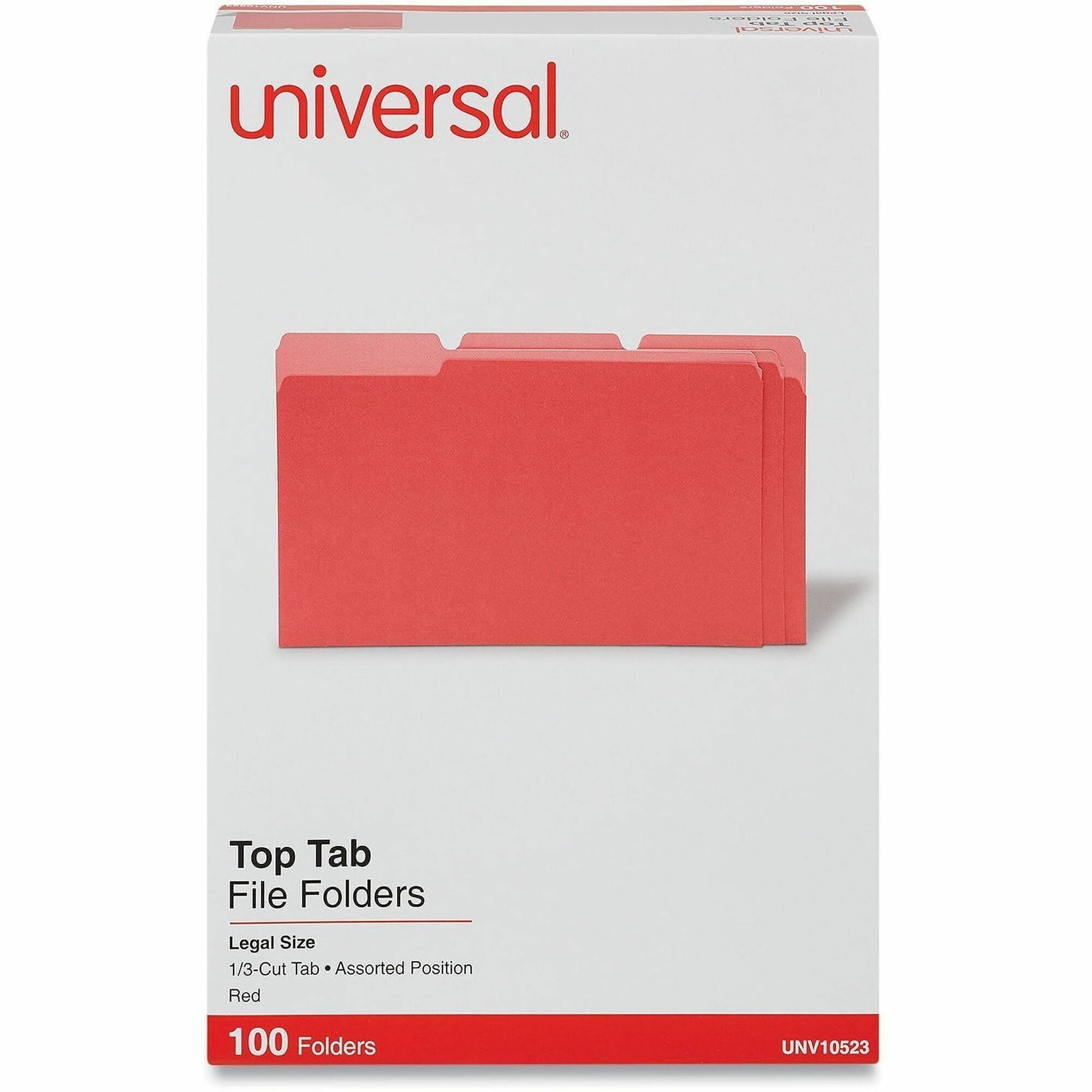 Universal 1/3 Tab Cut Legal Top Tab File Folder